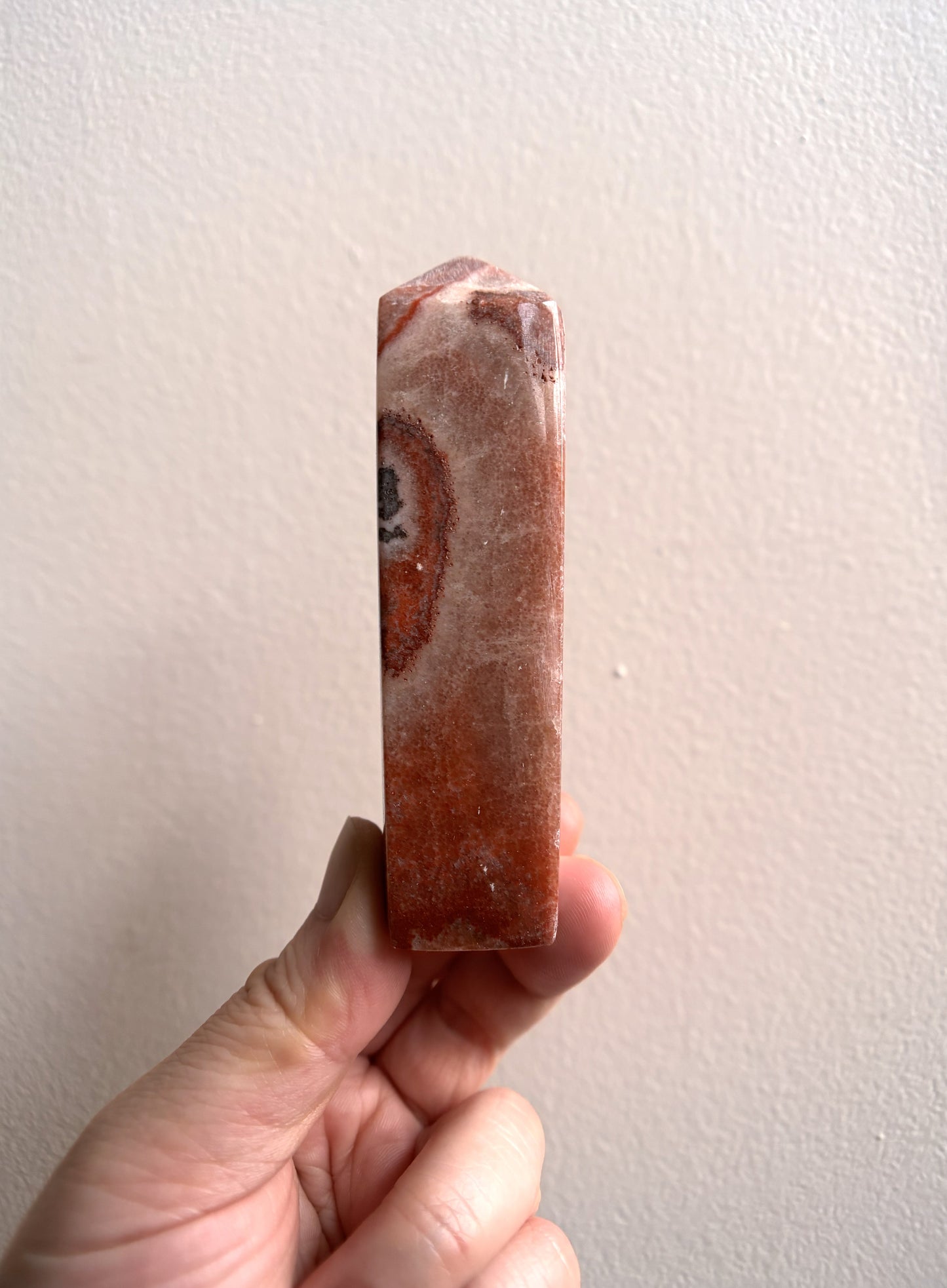 Mini Mexican Banded Calcite Tower 137g