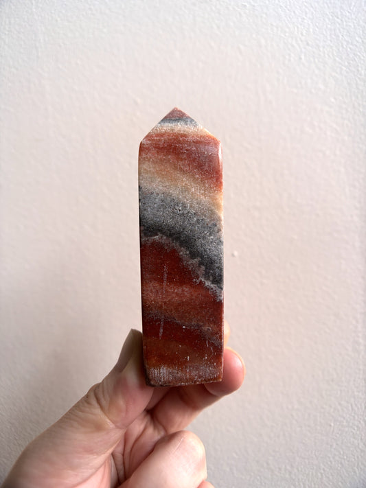 Mini Mexican Banded Calcite Tower 140g