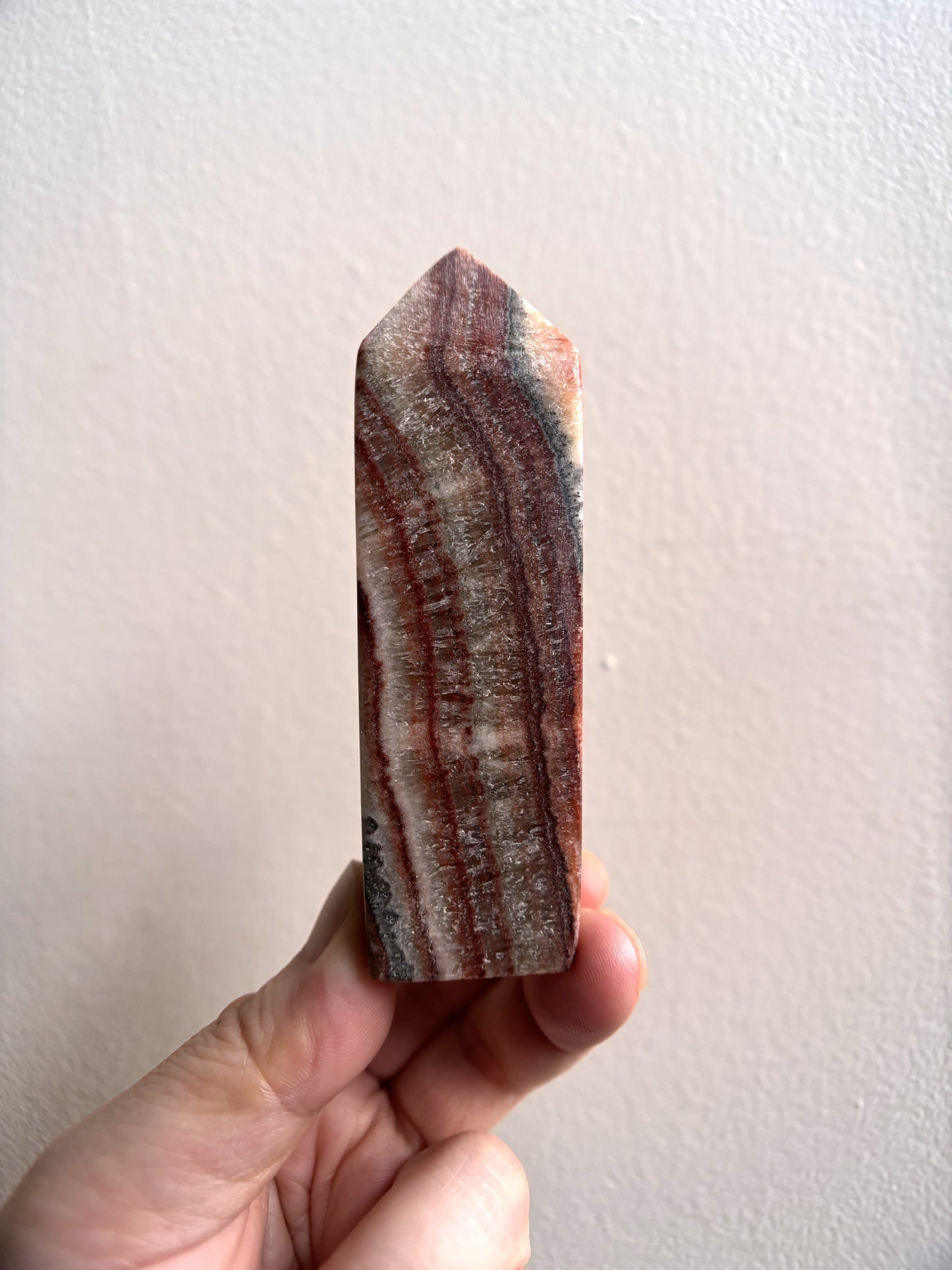 Mini Mexican Banded Calcite Tower 140g