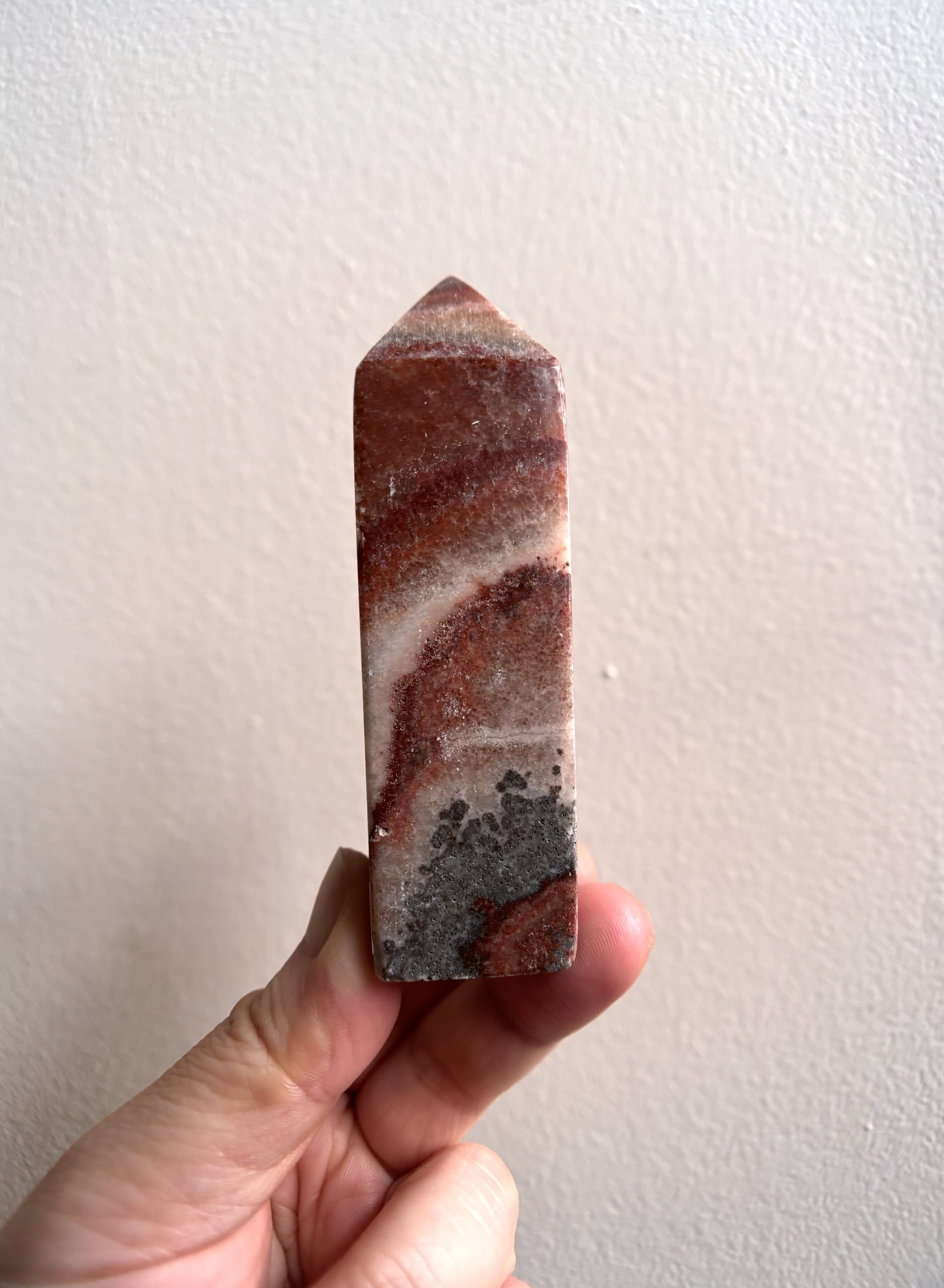 Mini Mexican Banded Calcite Tower 140g