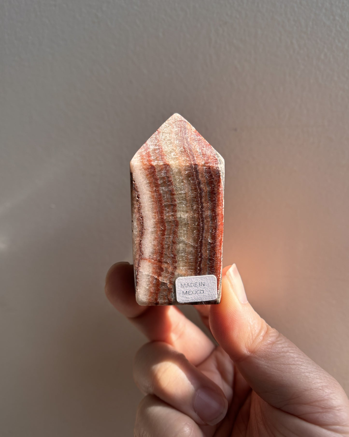 Mini Mexican Banded Calcite Tower 90g