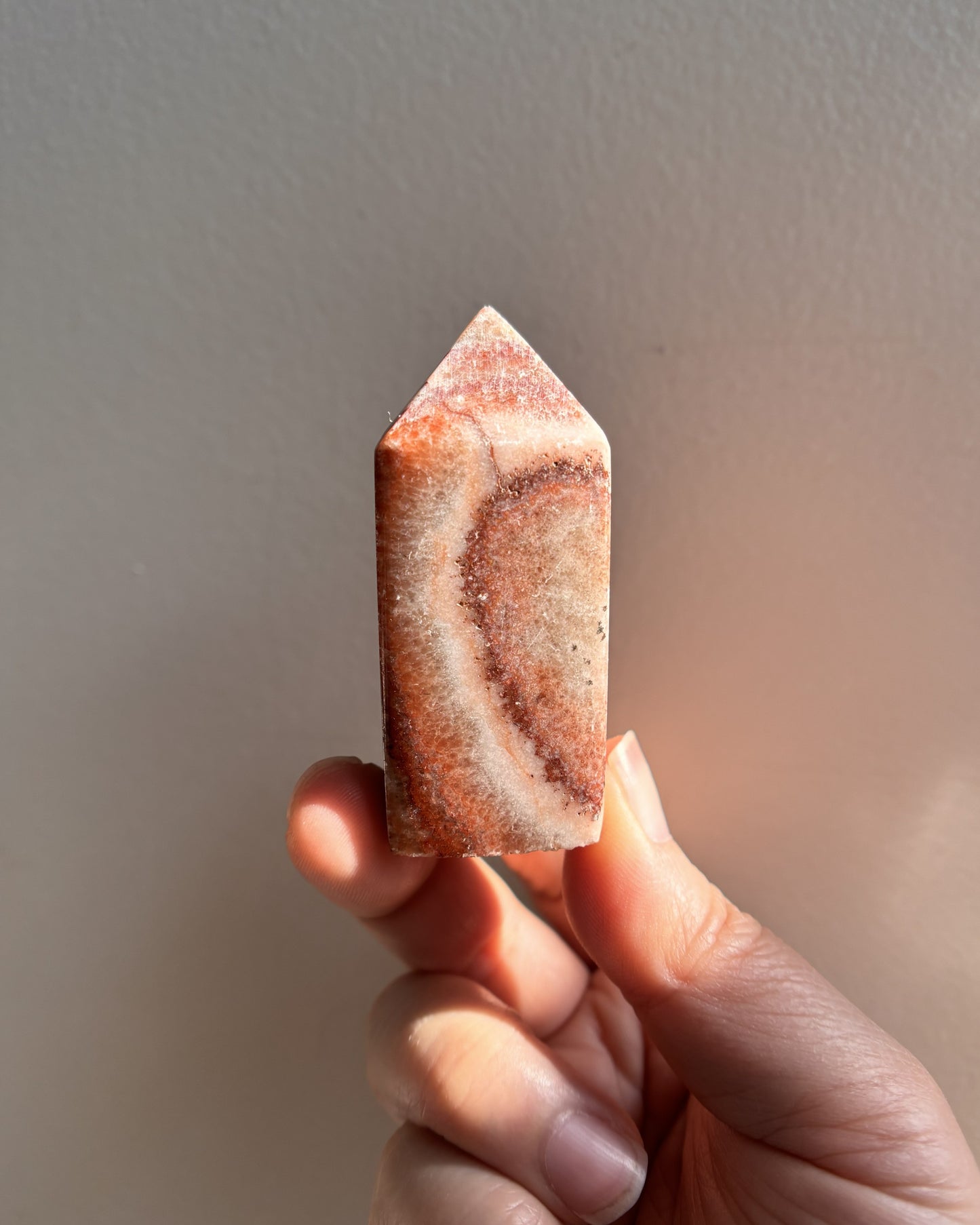 Mini Mexican Banded Calcite Tower 90g