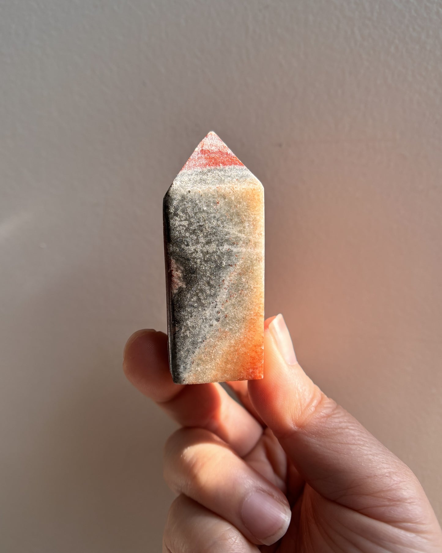 Mini Mexican Banded Calcite Tower 90g