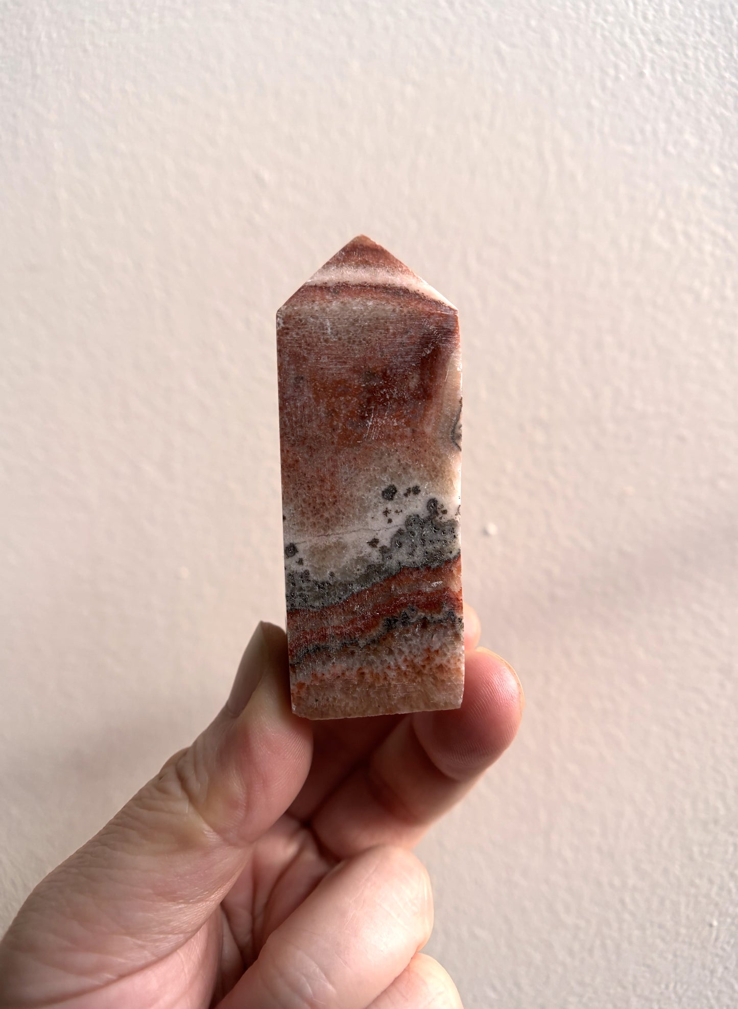 Mini Mexican Banded Calcite Tower 95g