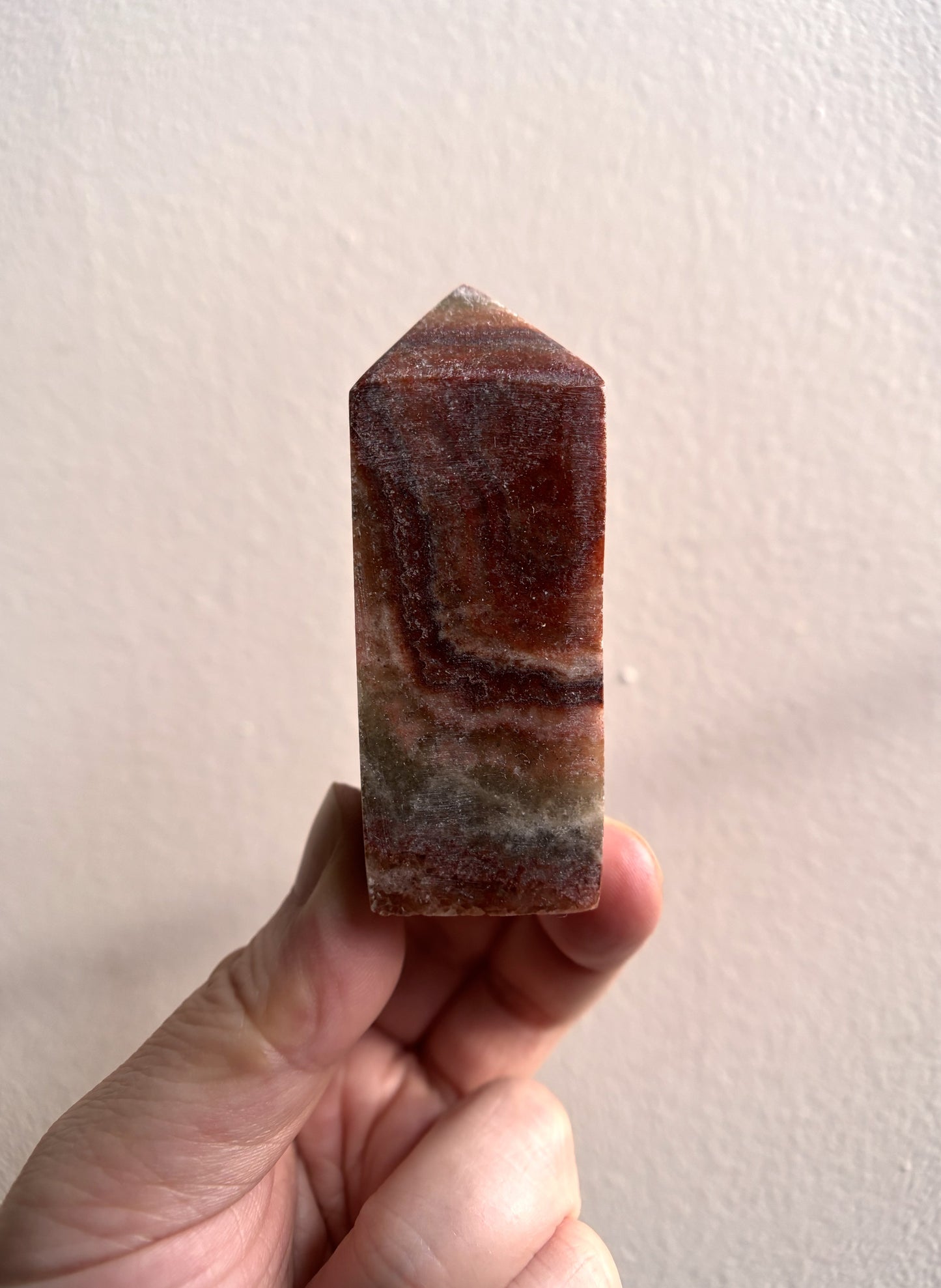 Mini Mexican Banded Calcite Tower 95g