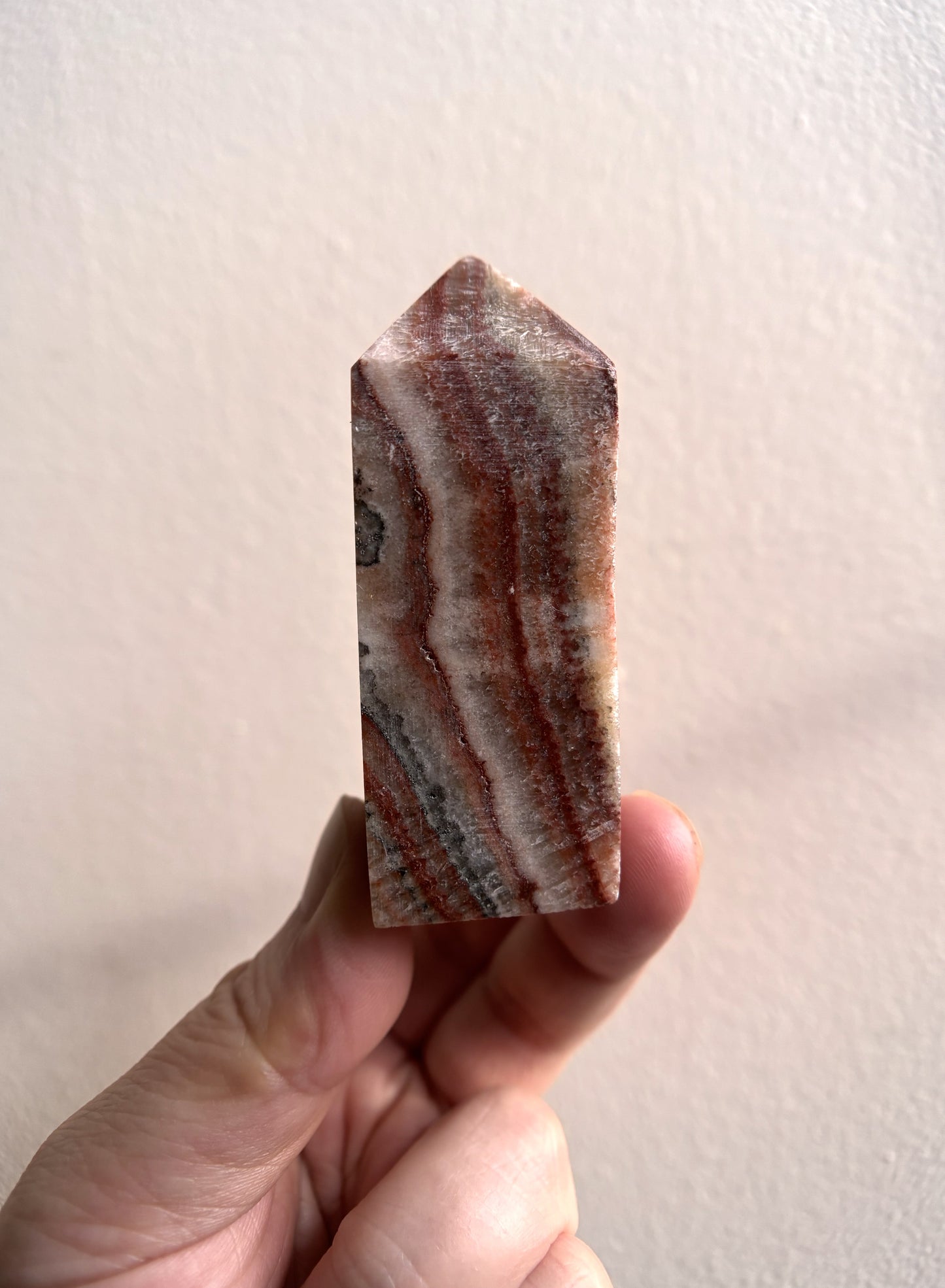 Mini Mexican Banded Calcite Tower 95g