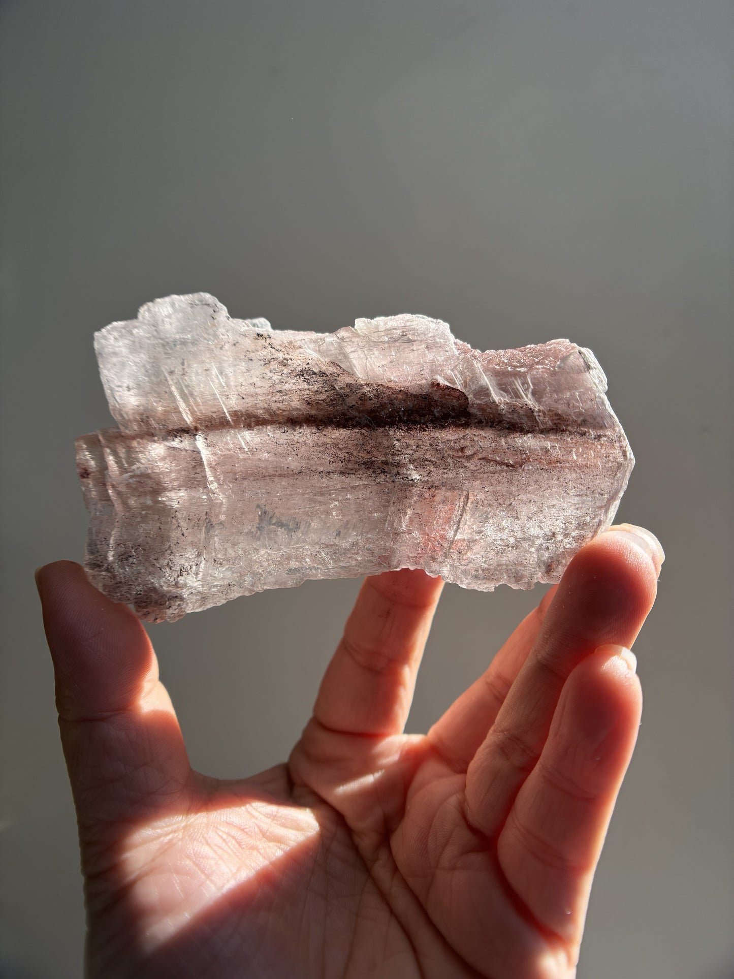 Mexican Selenite with Hematite 133.3g