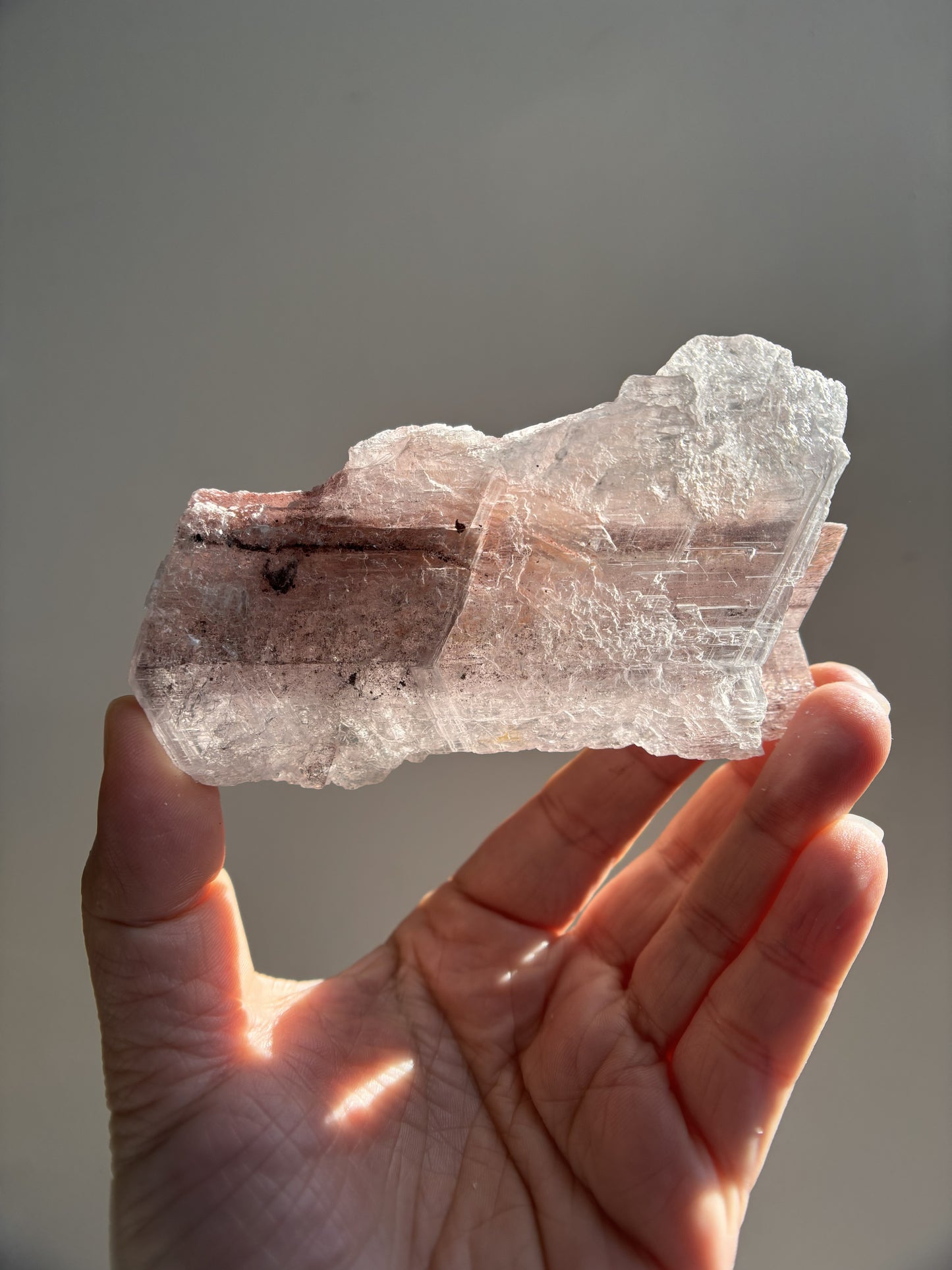 Mexican Selenite with Hematite 133.3g
