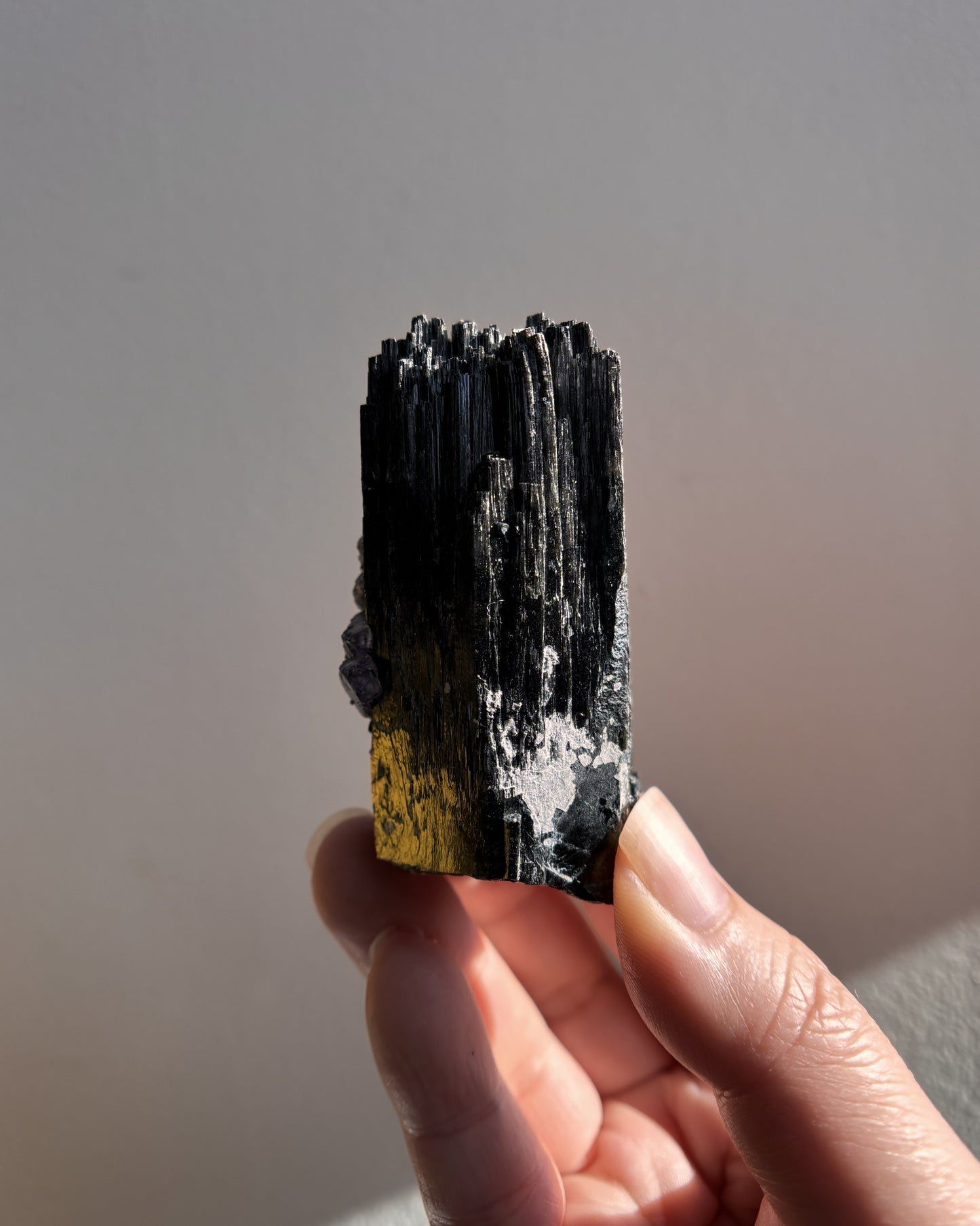 Namibian Black Tourmaline with Lepidolite 115.4g