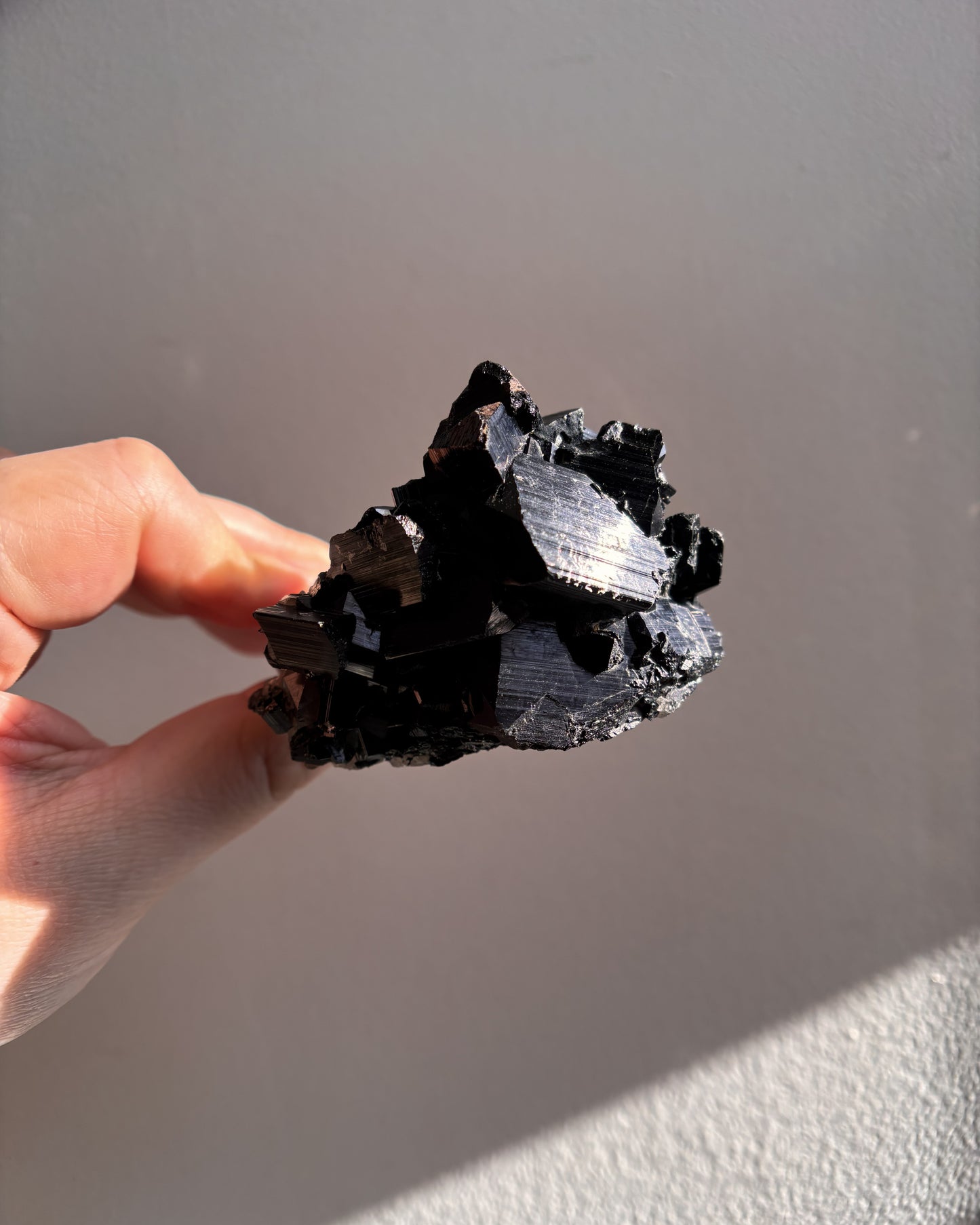 Namibian Black Tourmaline on Quartz 143.7g