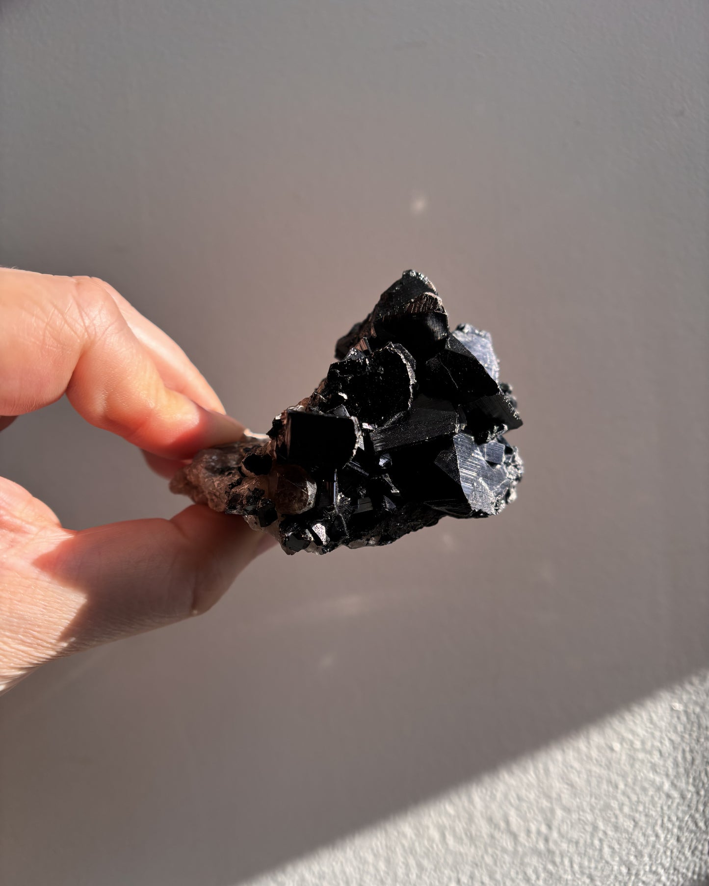 Namibian Black Tourmaline on Quartz 143.7g