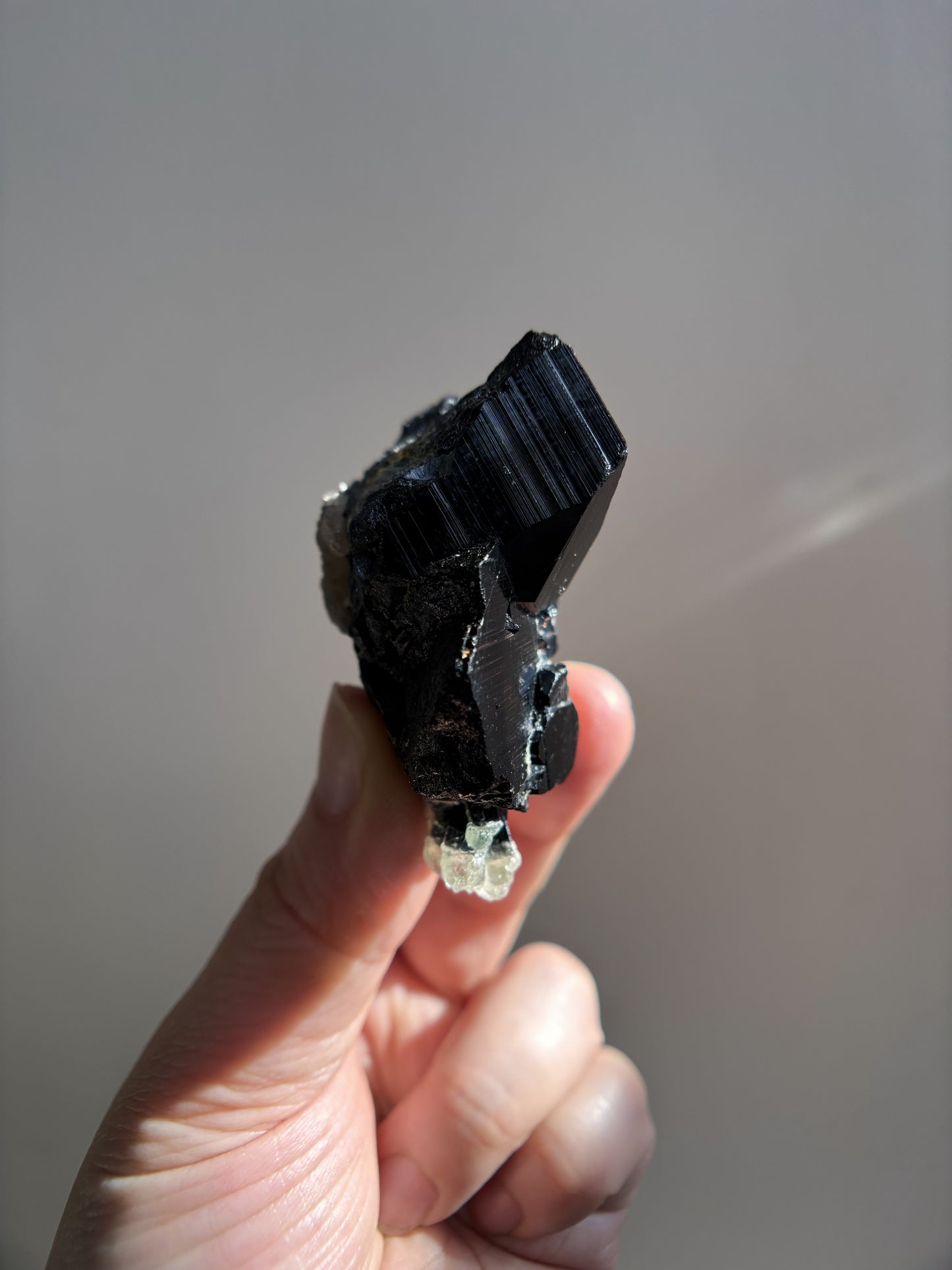 Namibian Black Tourmaline with Hyalite Opal 55.8g
