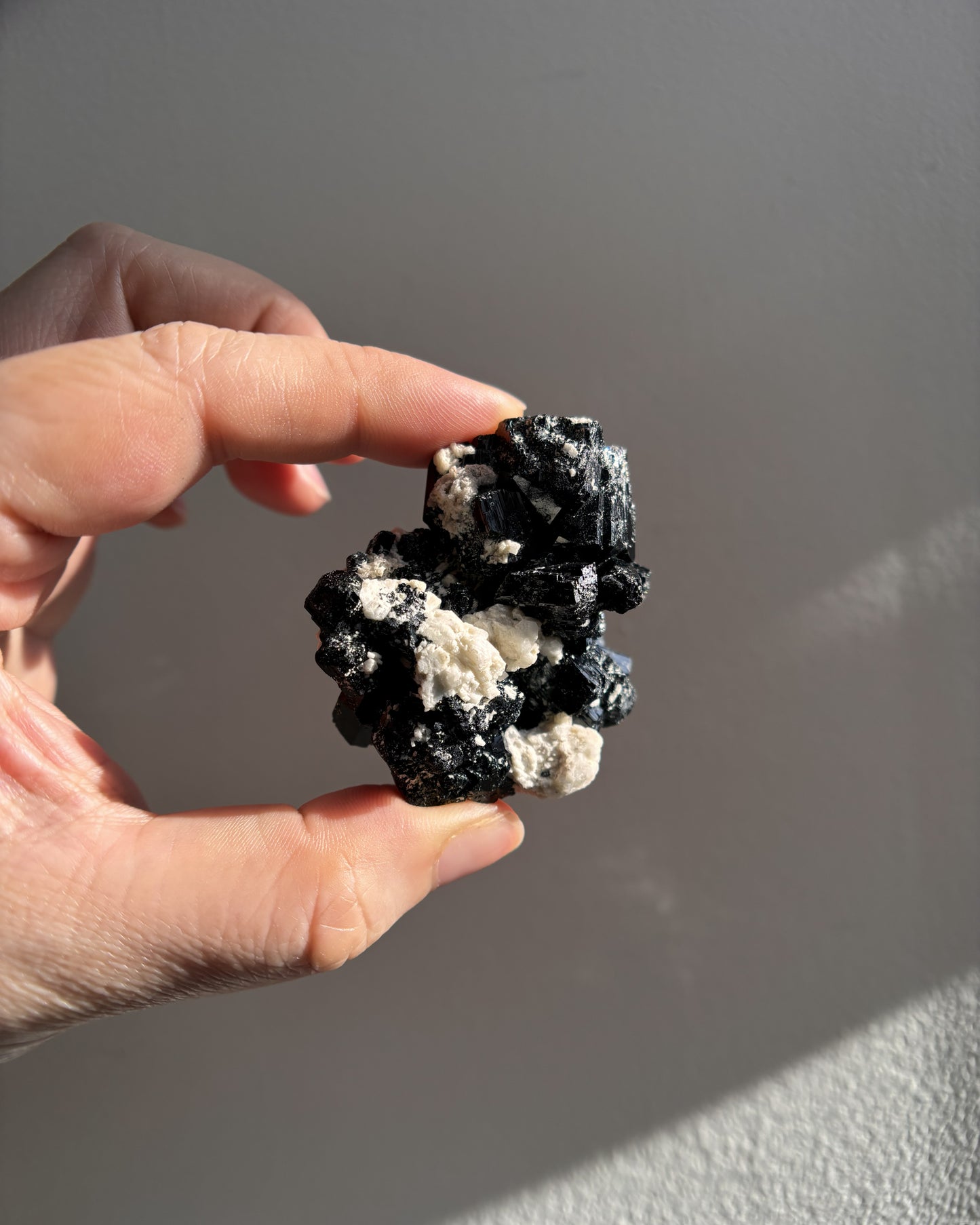 Namibian Black Tourmaline with Feldspar 76g