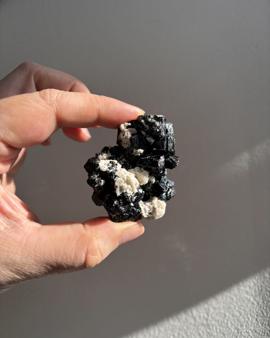 Namibian Black Tourmaline with Feldspar 76g