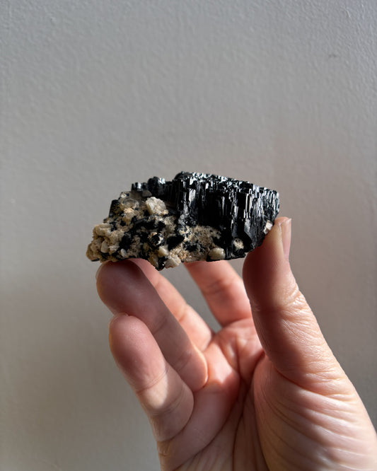 Namibian Black Tourmaline  with Feldspar 89.7g