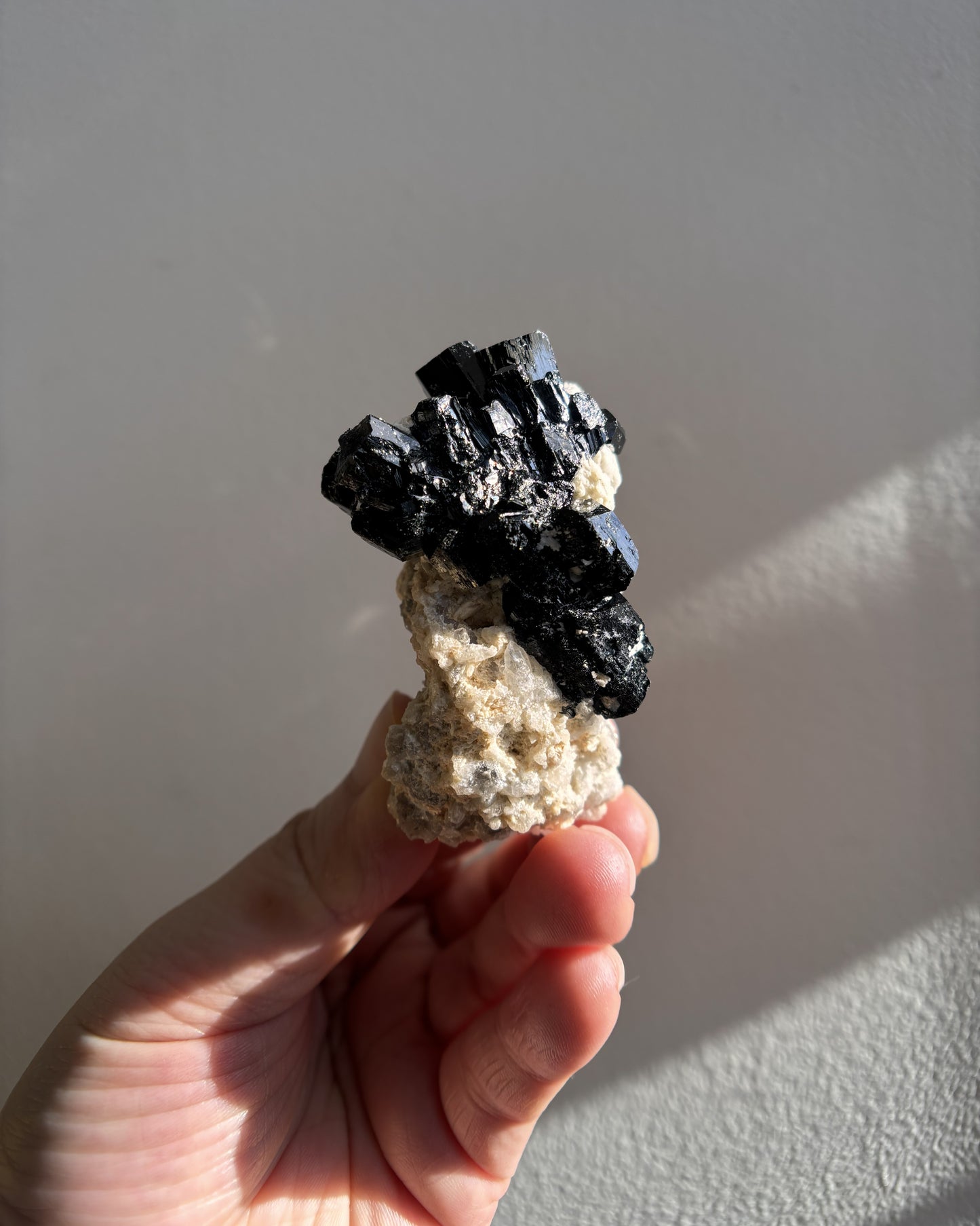 Namibian Black Tourmaline with Feldspar and Quartz 90.7g
