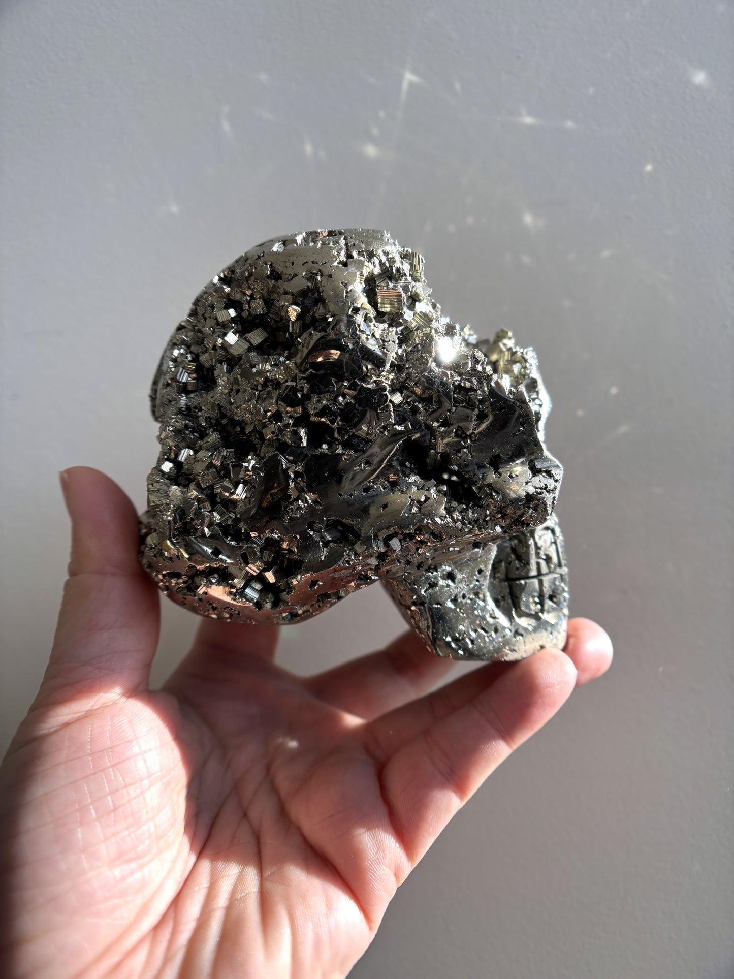 Peruvian Pyrite Skull 1kg (2.3lbs)
