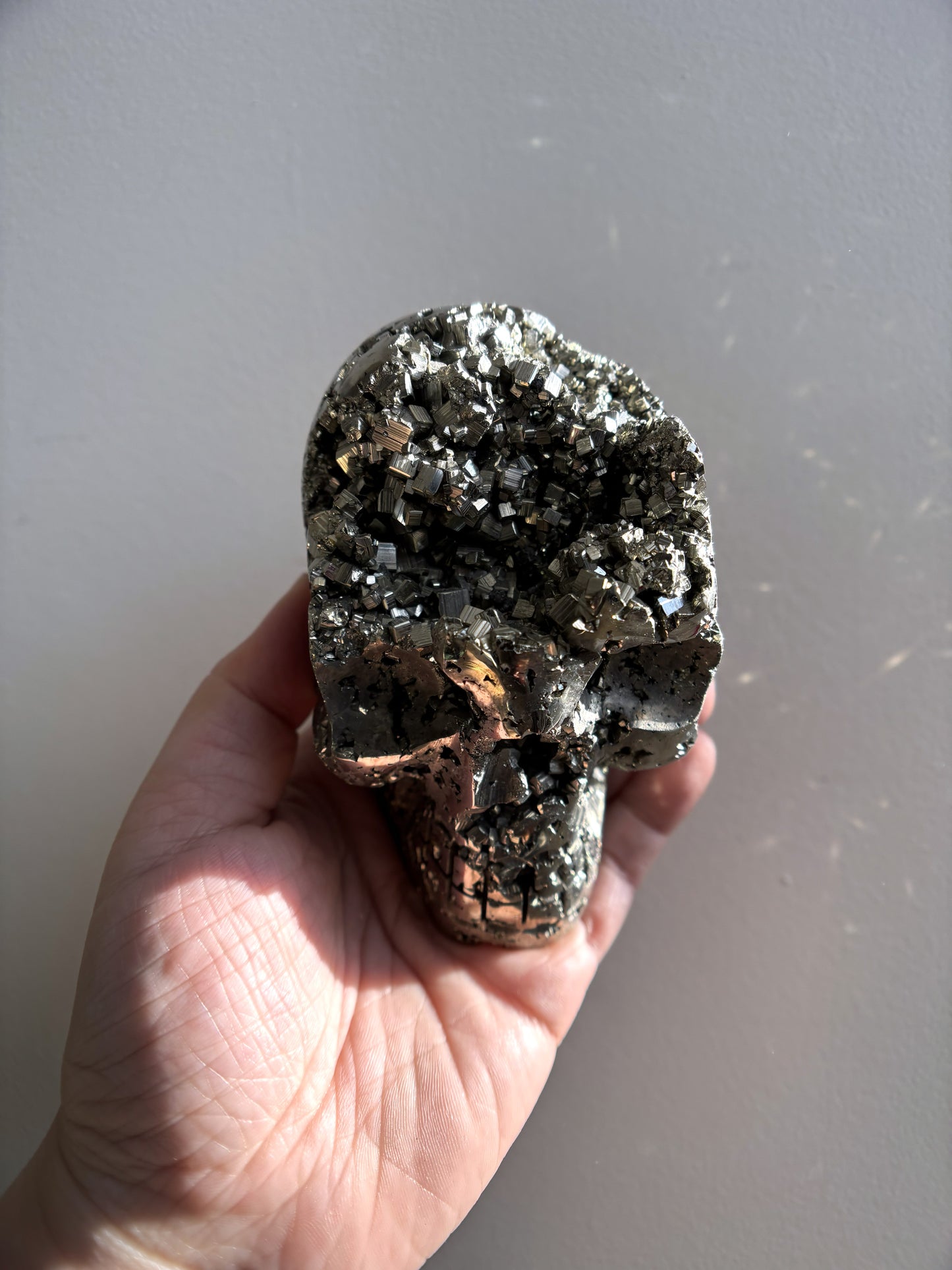 Peruvian Pyrite Skull 1kg (2.3lbs)