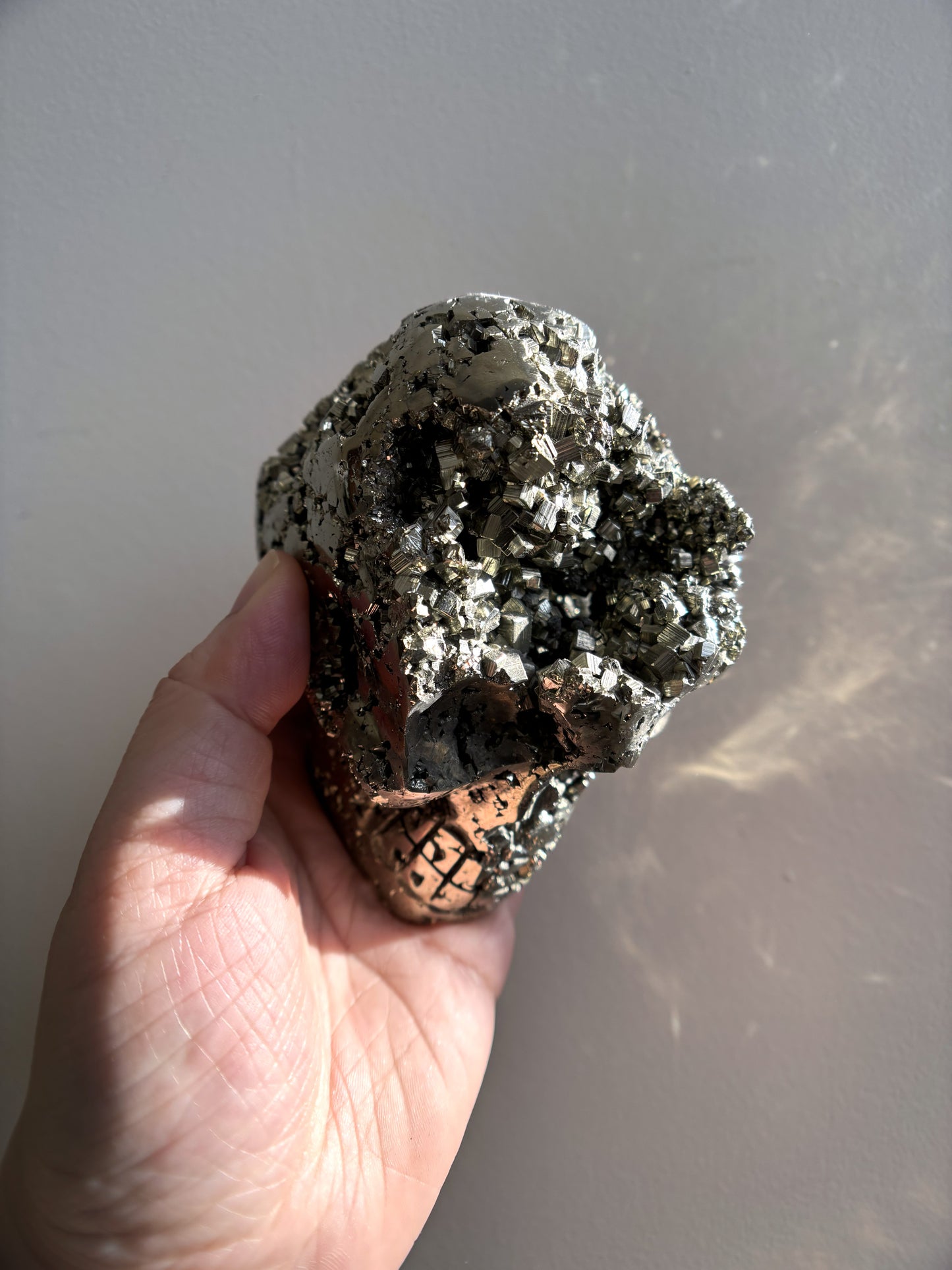 Peruvian Pyrite Skull 1kg (2.3lbs)