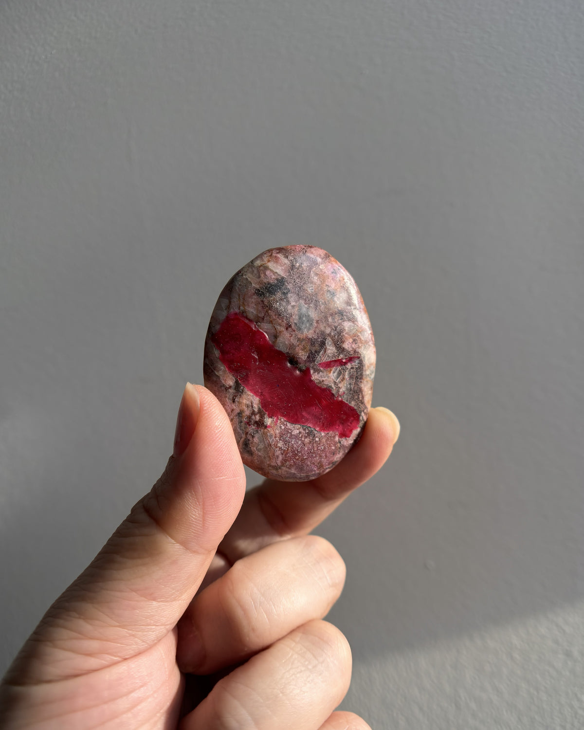 Pink Cobaltocalcite Palmstone 18.9g