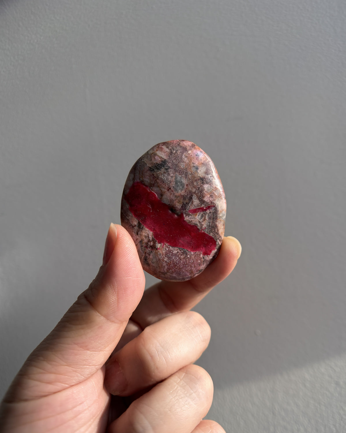 Pink Cobaltocalcite Palmstone 18.9g