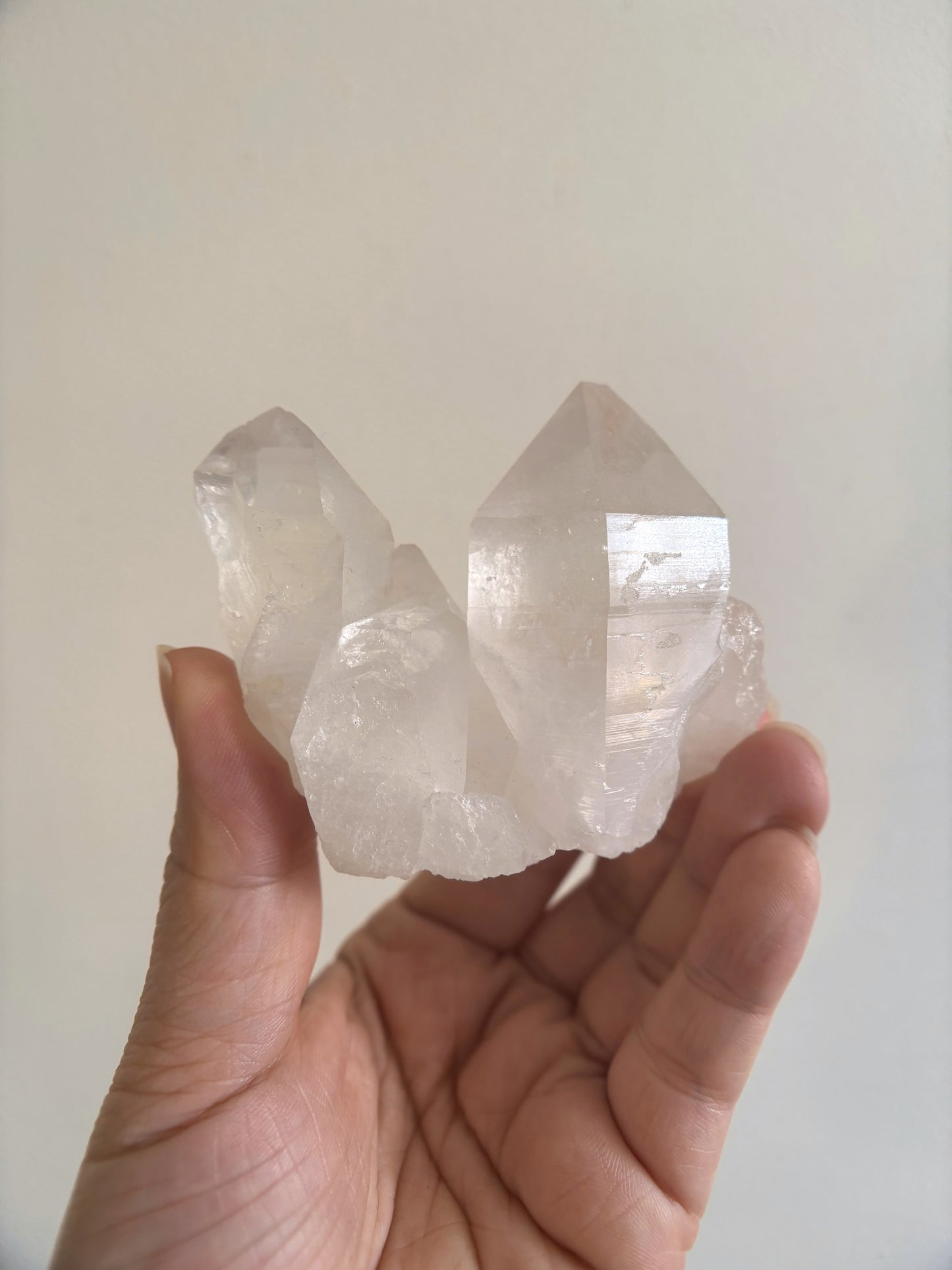 Pink Himalayan Samadhi Cluster Quartz 158g