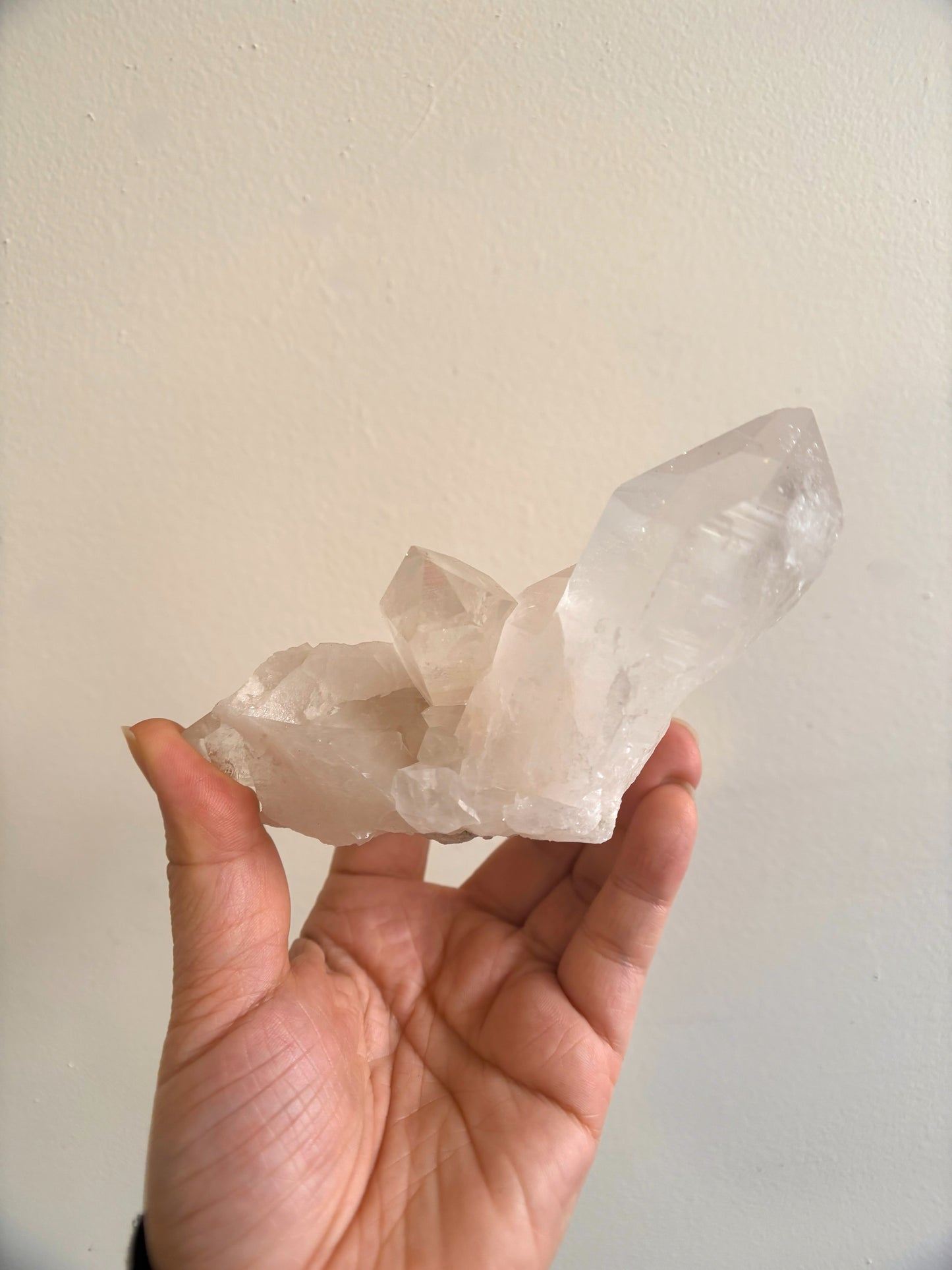 Pink Himalayan Samadhi Cluster Quartz 298g