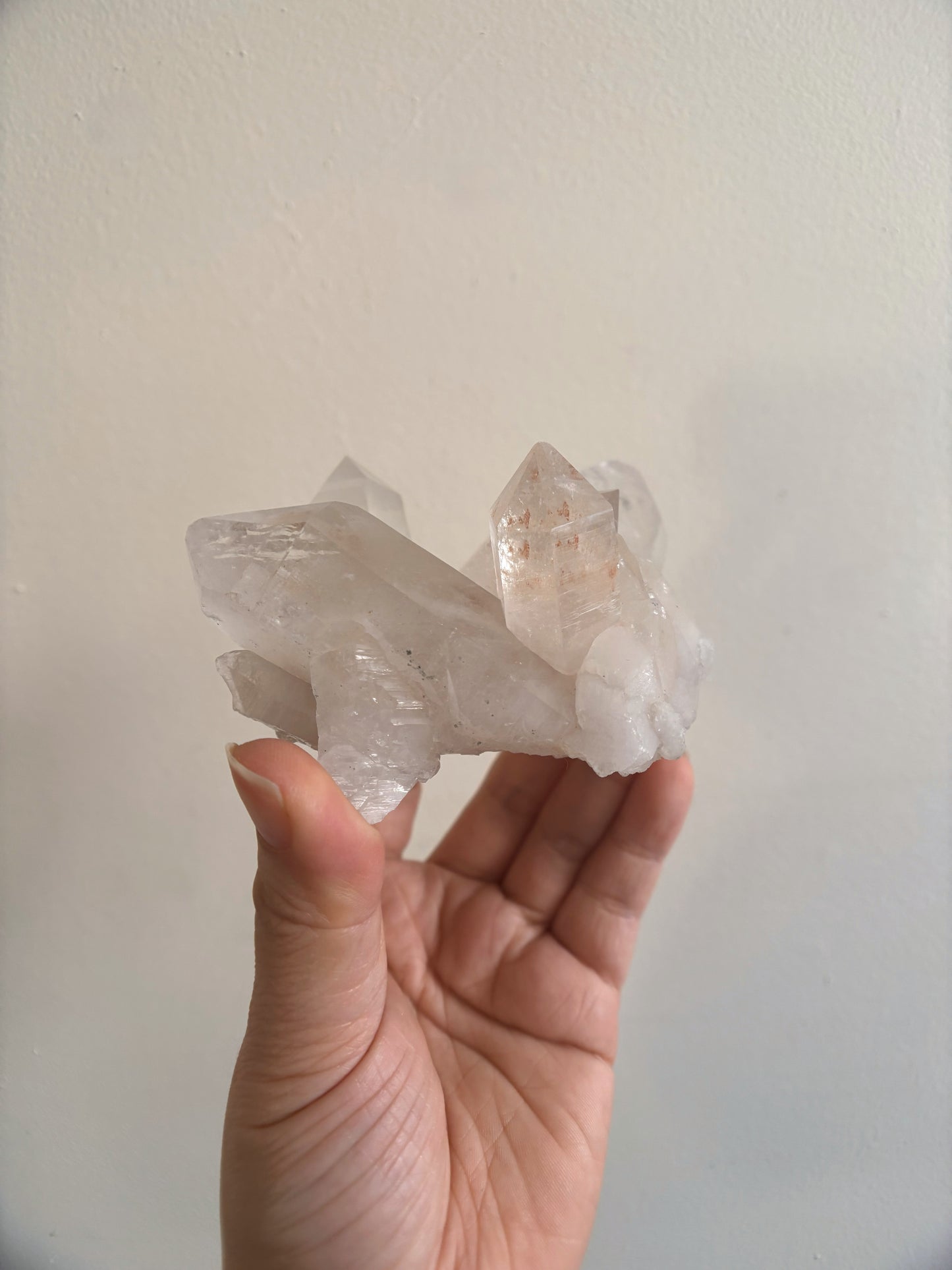 Pink Himalayan Samadhi Cluster Quartz 341g
