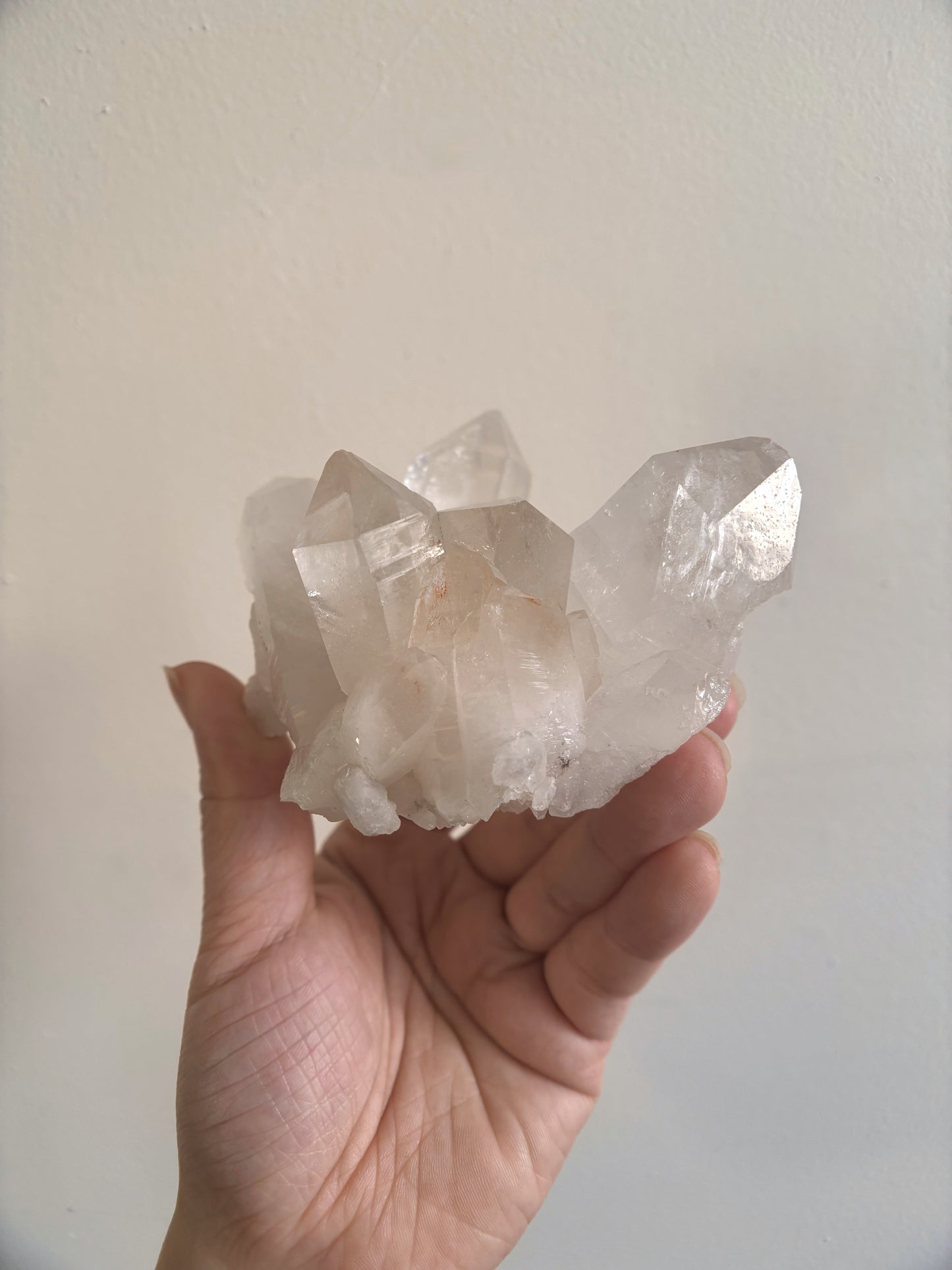Pink Himalayan Samadhi Cluster Quartz 341g