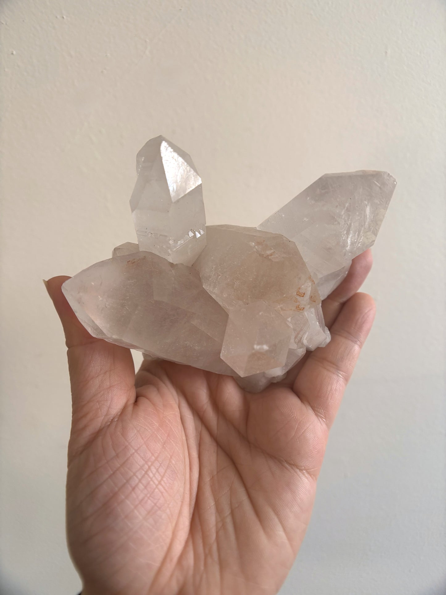 Pink Himalayan Samadhi Cluster Quartz 341g