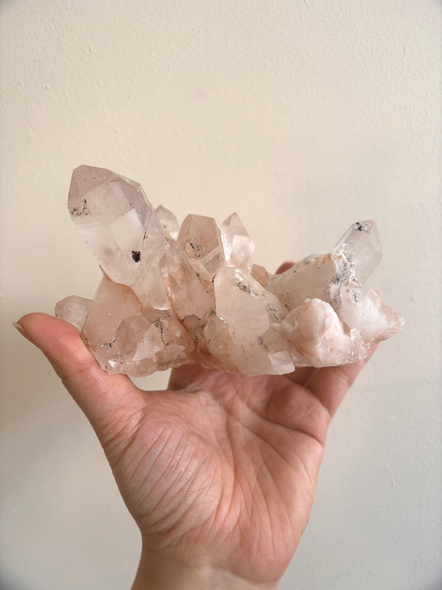 Pink Himalayan Samadhi Cluster Quartz 578g