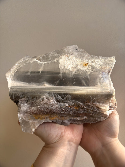 Ancient Poseidon Temple Selenite with Hematite on Matrix 2.67kg (5.89lbs)