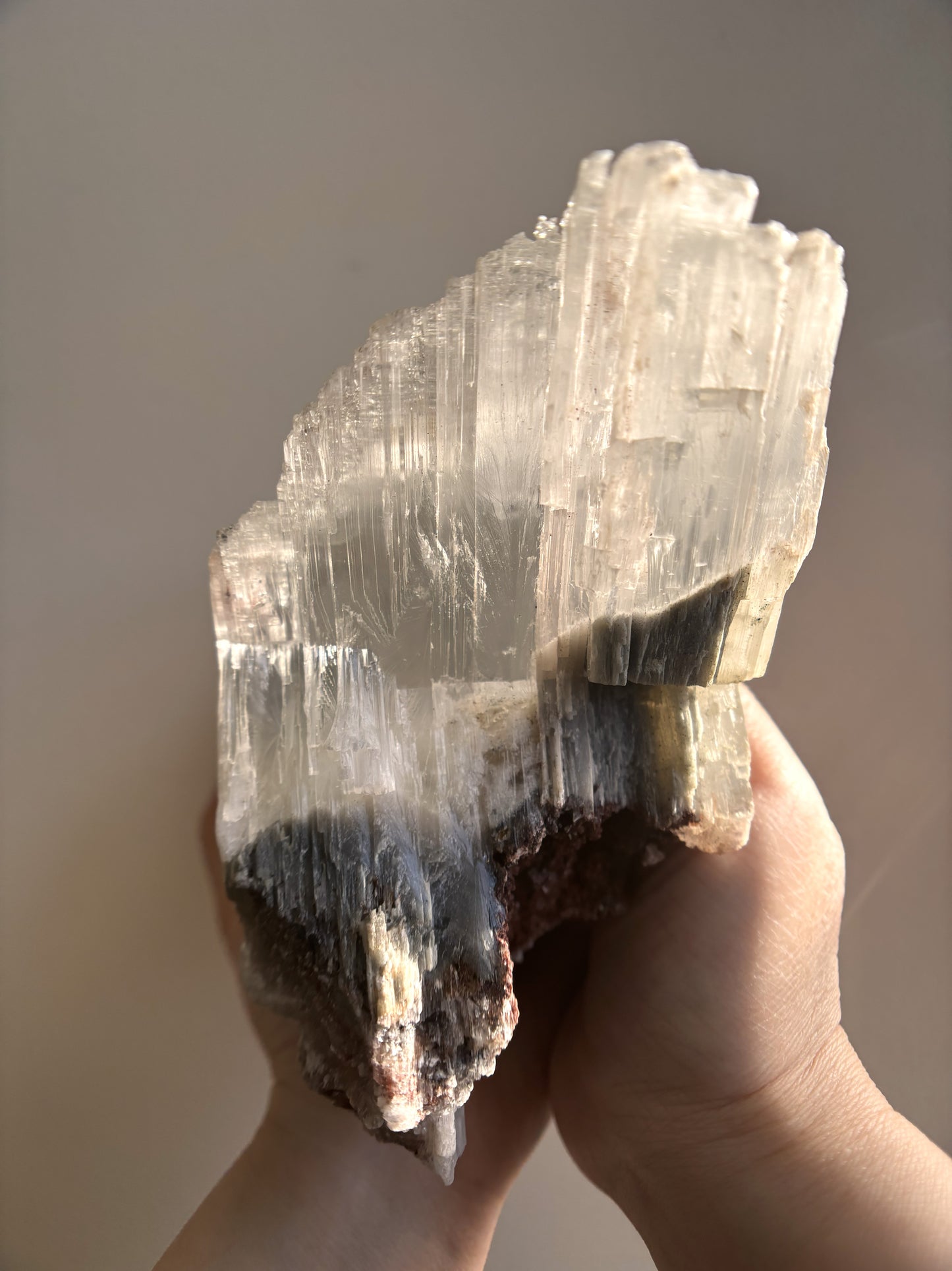 Ancient Poseidon Temple Selenite with Hematite on Matrix 2.67kg (5.89lbs)