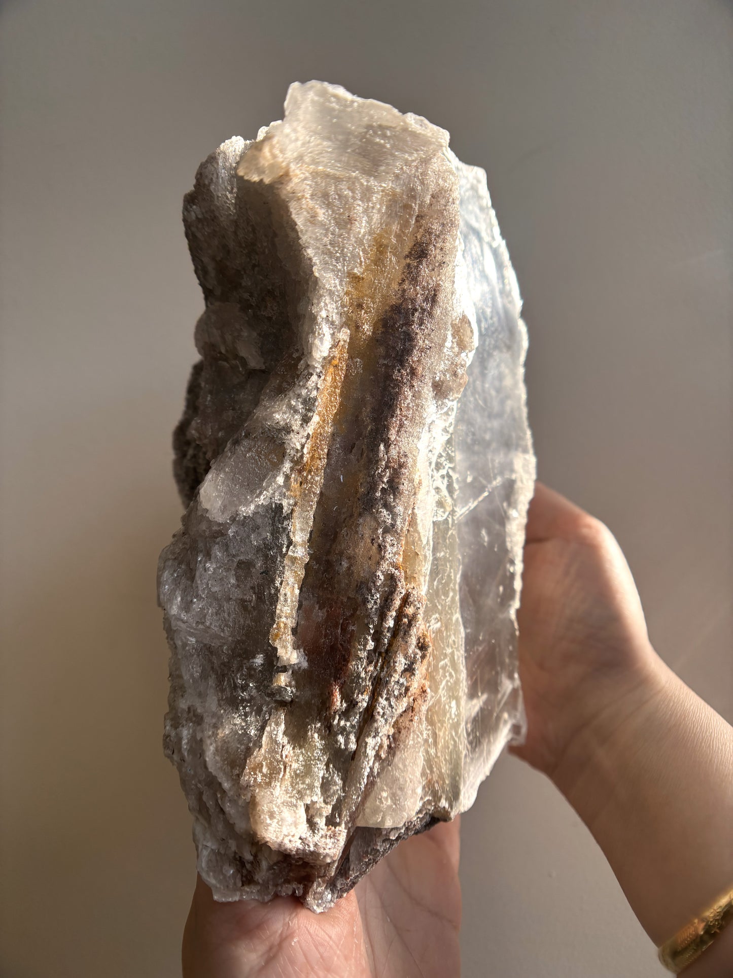 Ancient Poseidon Temple Selenite with Hematite on Matrix 2.67kg (5.89lbs)