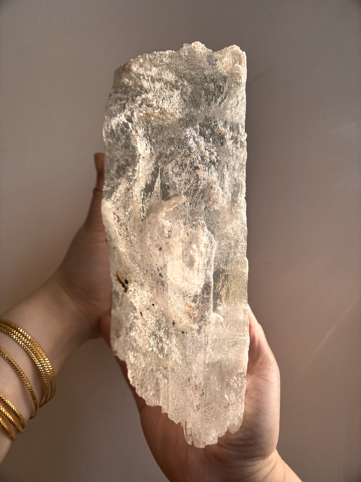 Ancient Poseidon Temple Selenite with Hematite on Matrix 2.67kg (5.89lbs)