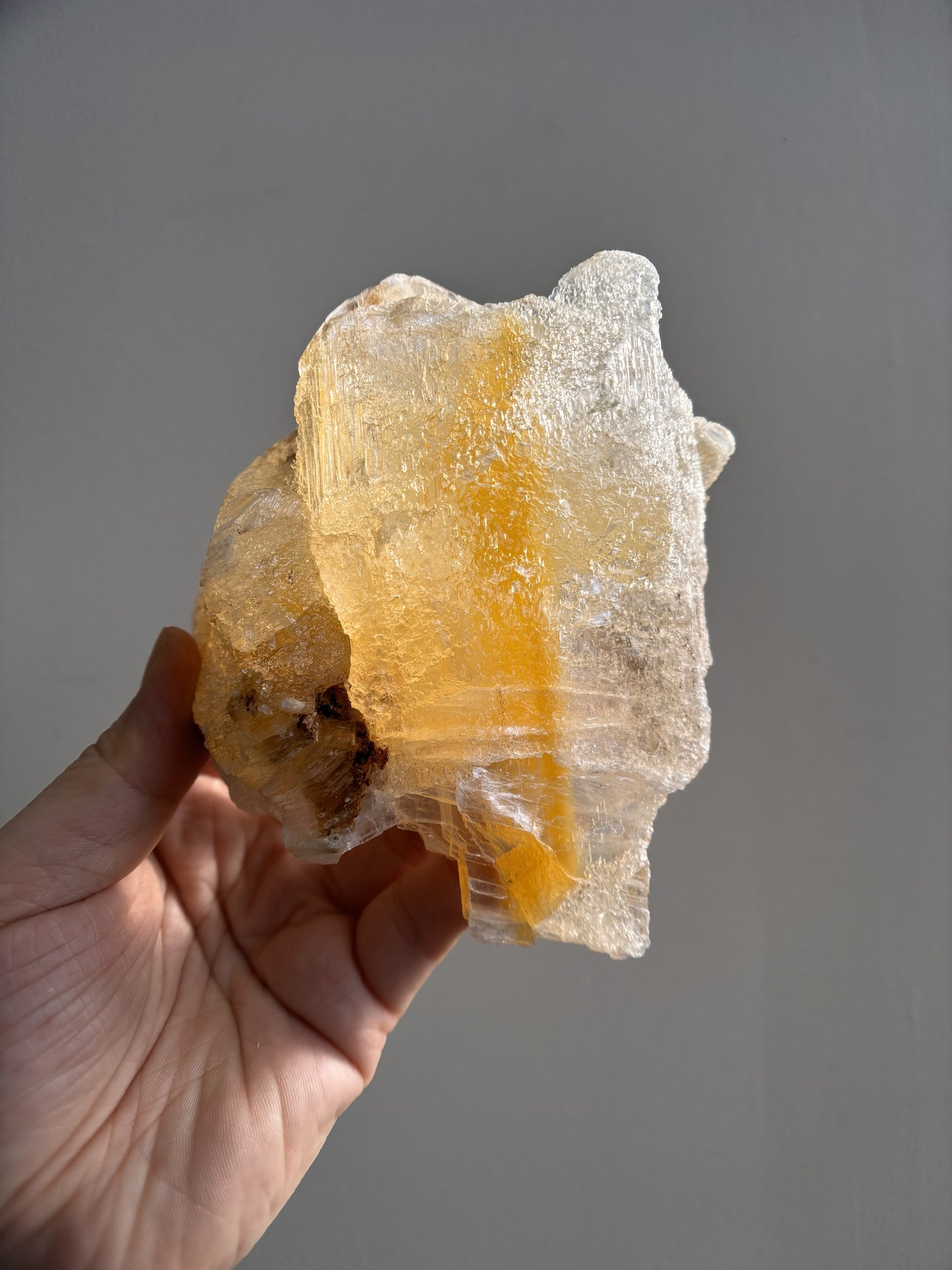 Ancient Poseidon Temple Selenite (with Limonite) 625g
