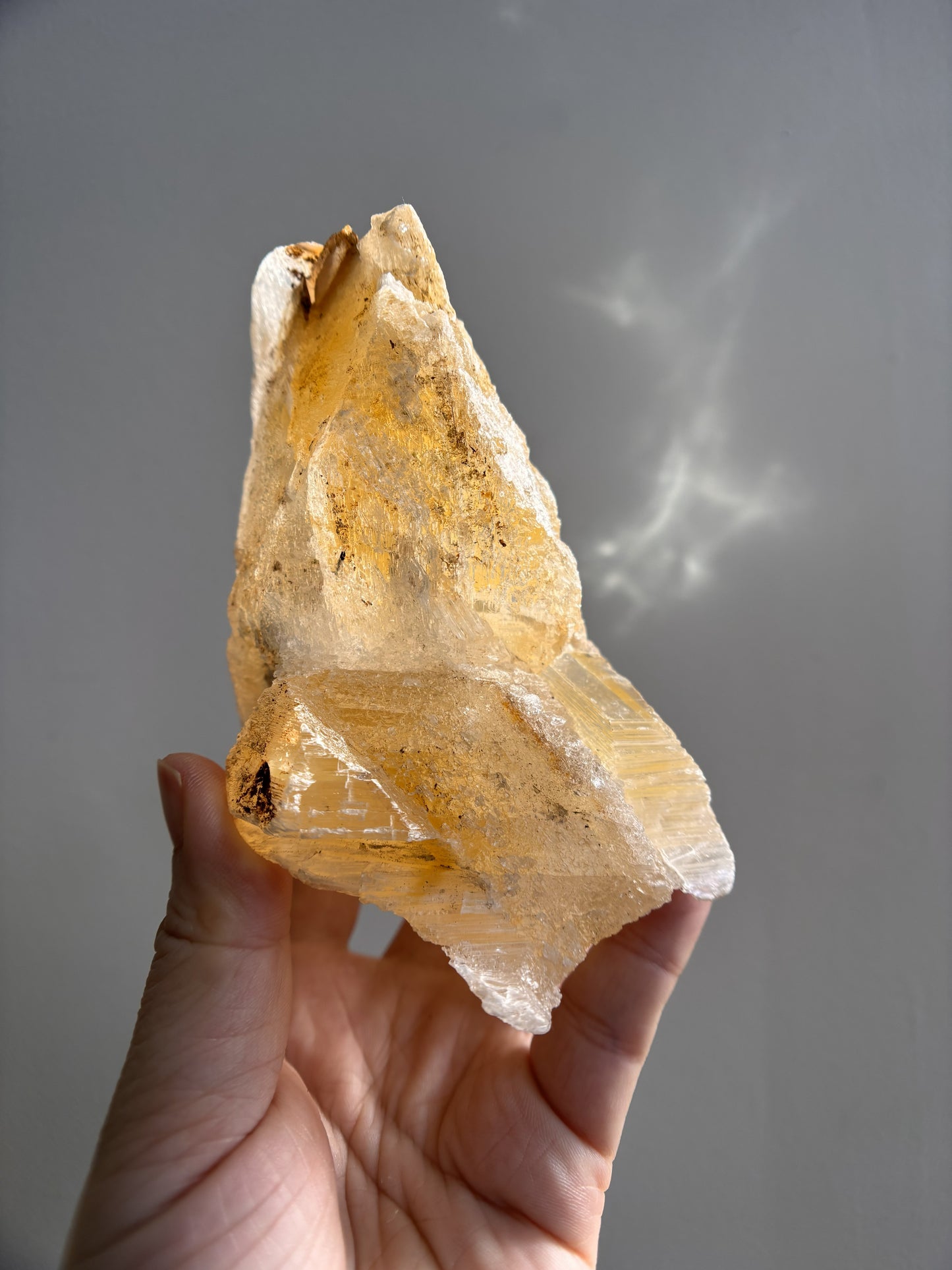 Ancient Poseidon Temple Selenite (with Limonite) 625g
