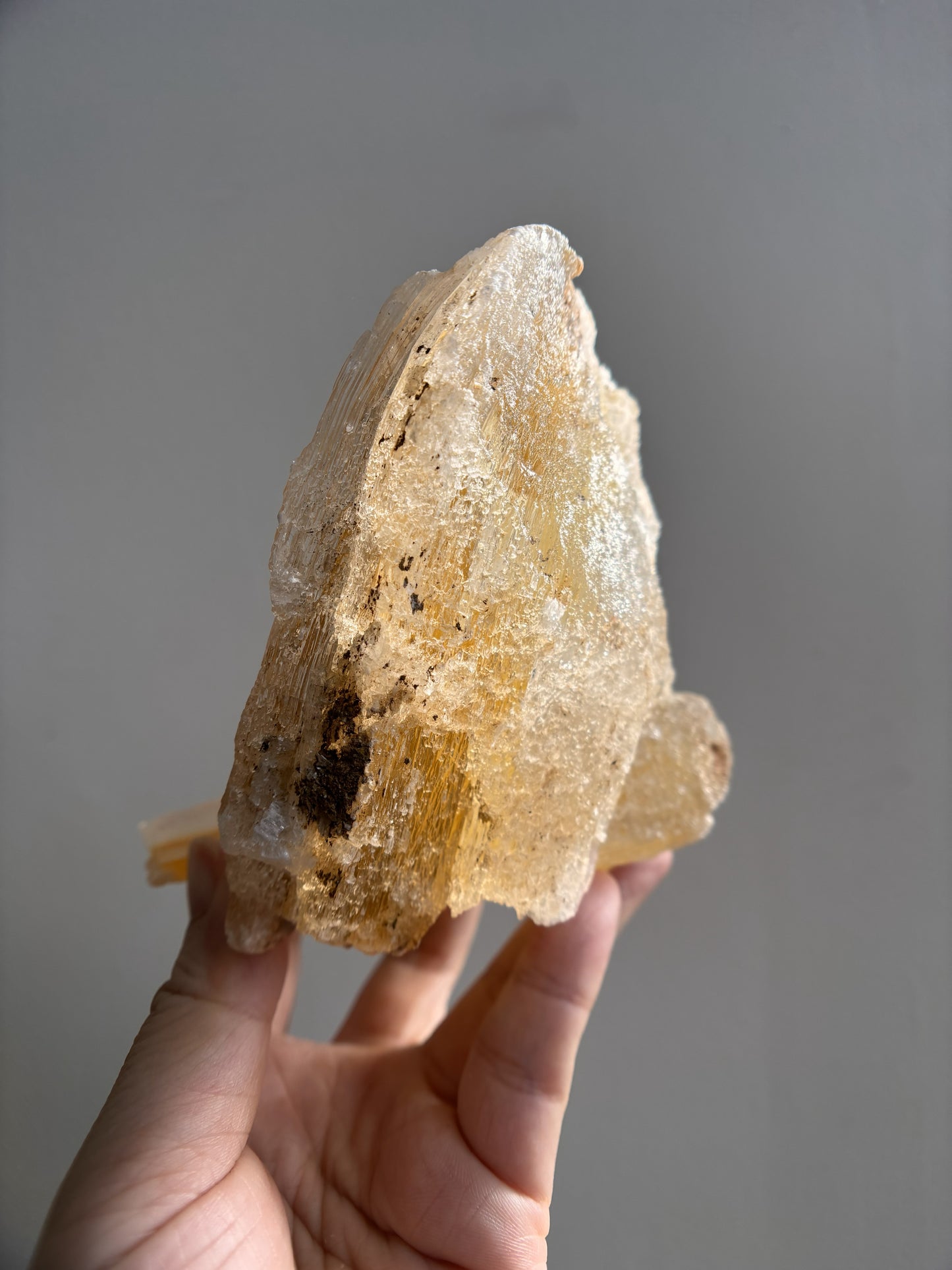 Ancient Poseidon Temple Selenite (with Limonite) 625g