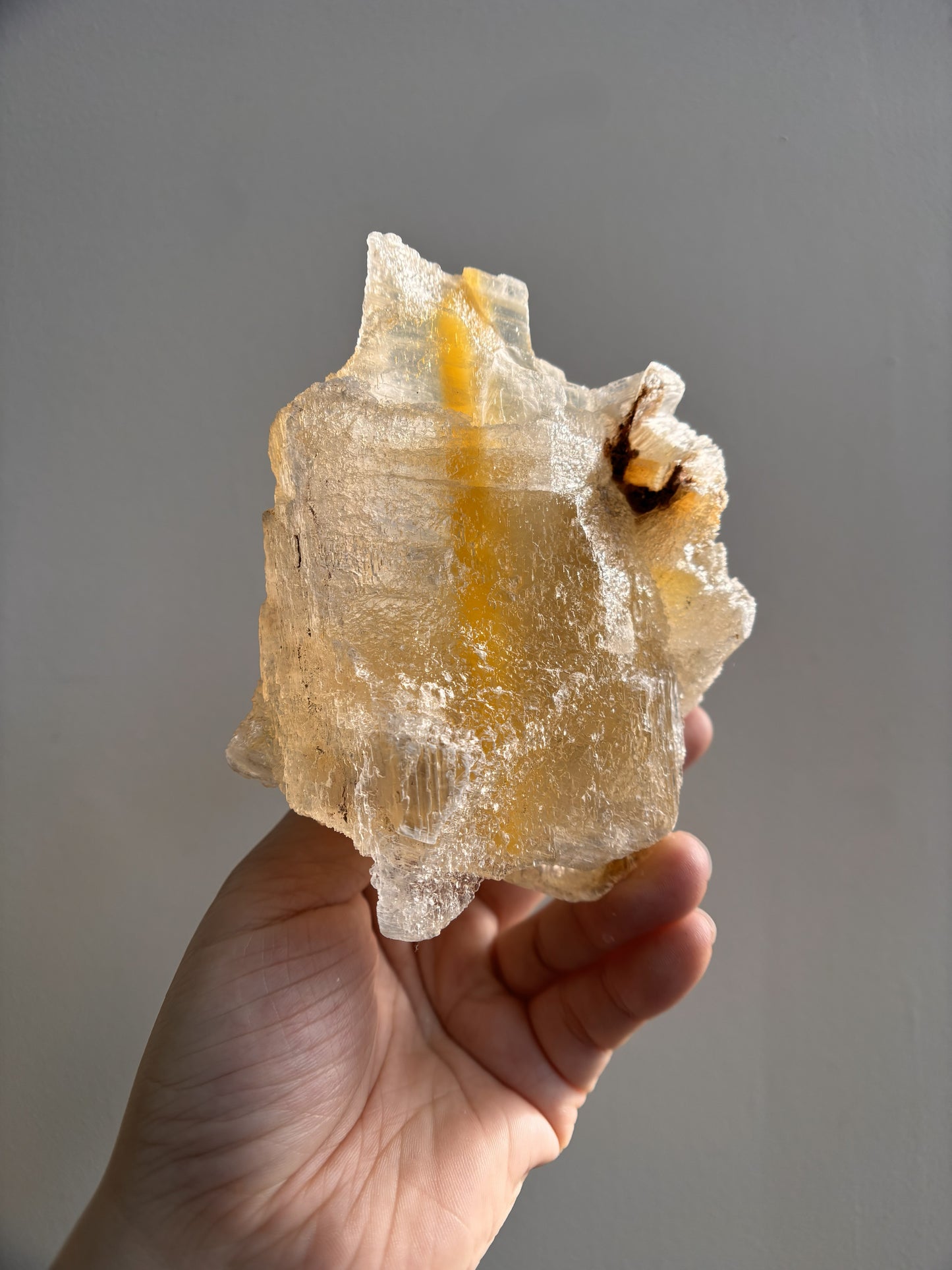 Ancient Poseidon Temple Selenite (with Limonite) 625g