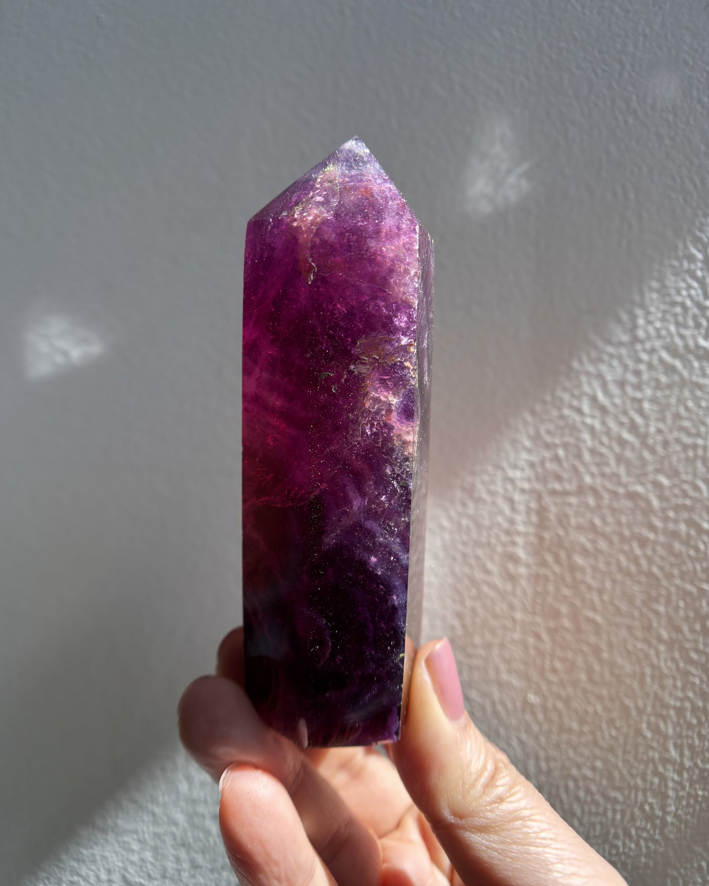 Purple Fluorite Tower 214g