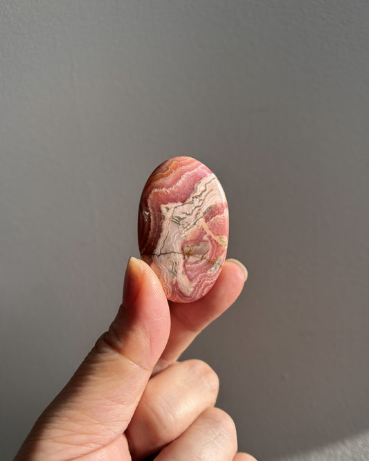 High-Grade Rhodochrosite Palmstone 27.7g