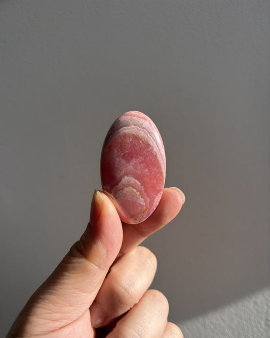High-Grade Rhodochrosite Palmstone 31.6g