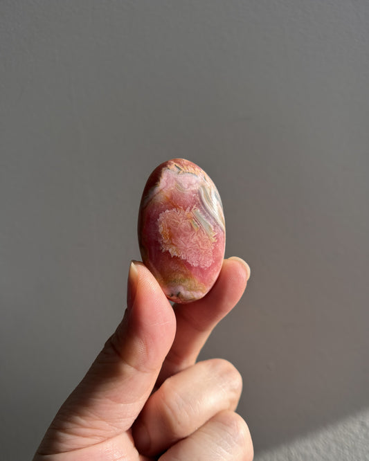 High-Grade Rhodochrosite Palmstone 32g