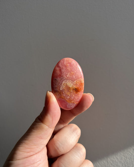 High-Grade Rhodochrosite Palmstone 33.8g