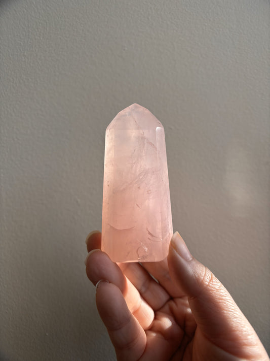 Brazilian Bahia Rose Quartz Tower 104.5g