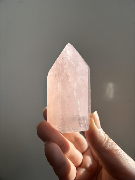 Brazilian Bahia Rose Quartz Tower 148g