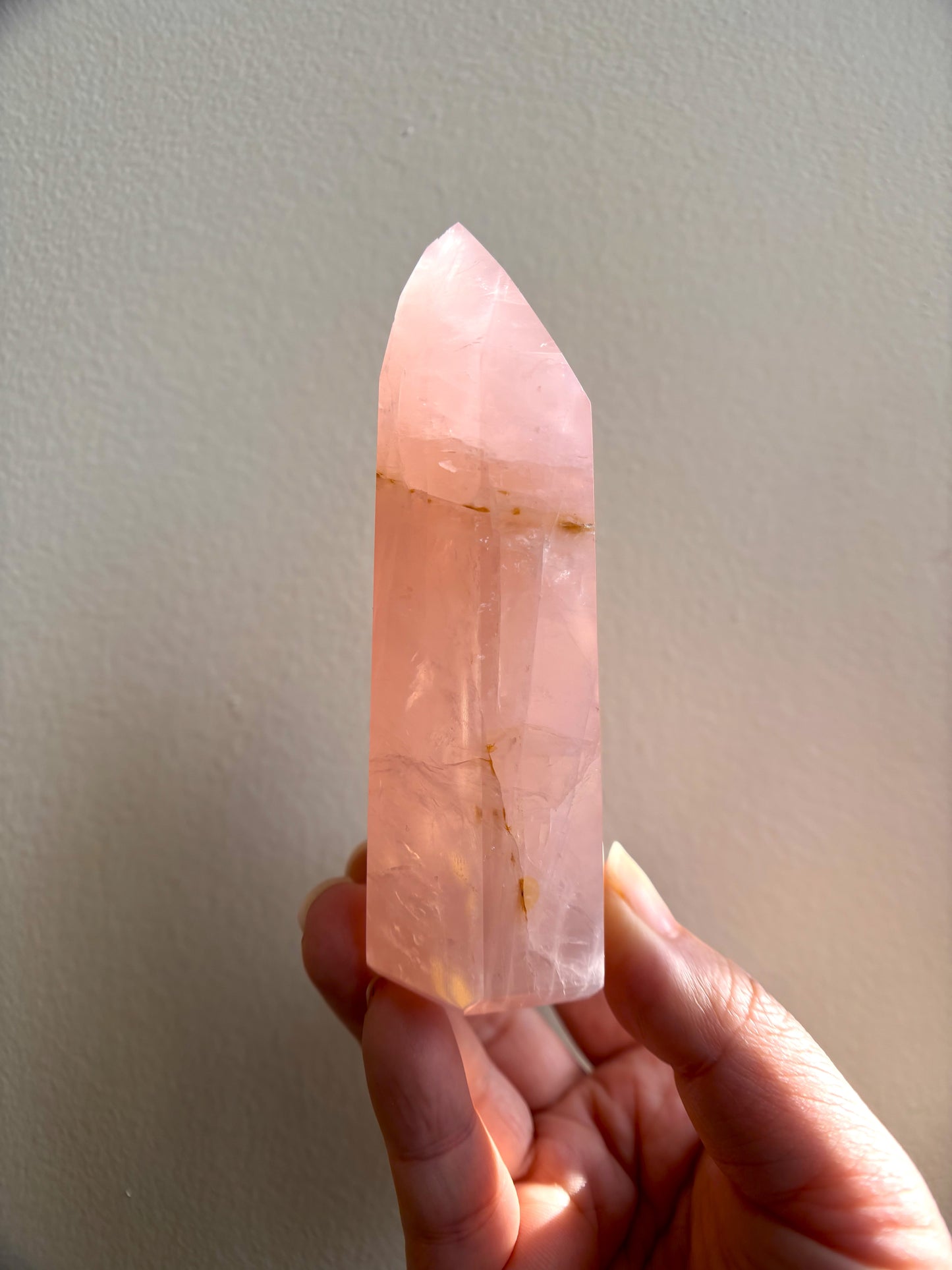 Brazilian Bahia Rose Quartz Tower 230g