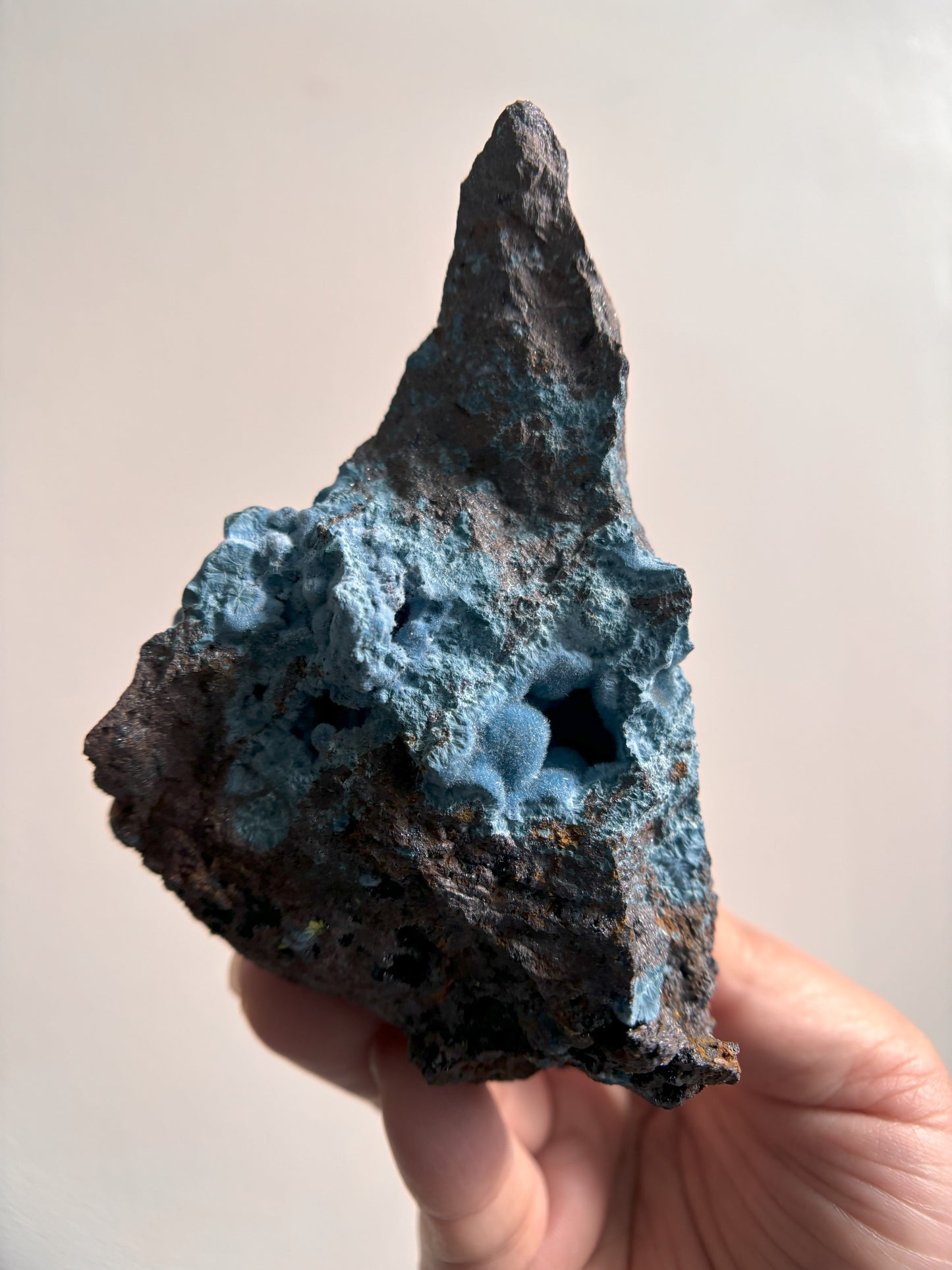 Velvet Shattuckite and Manganese with Botryoidal in Vugs 383g