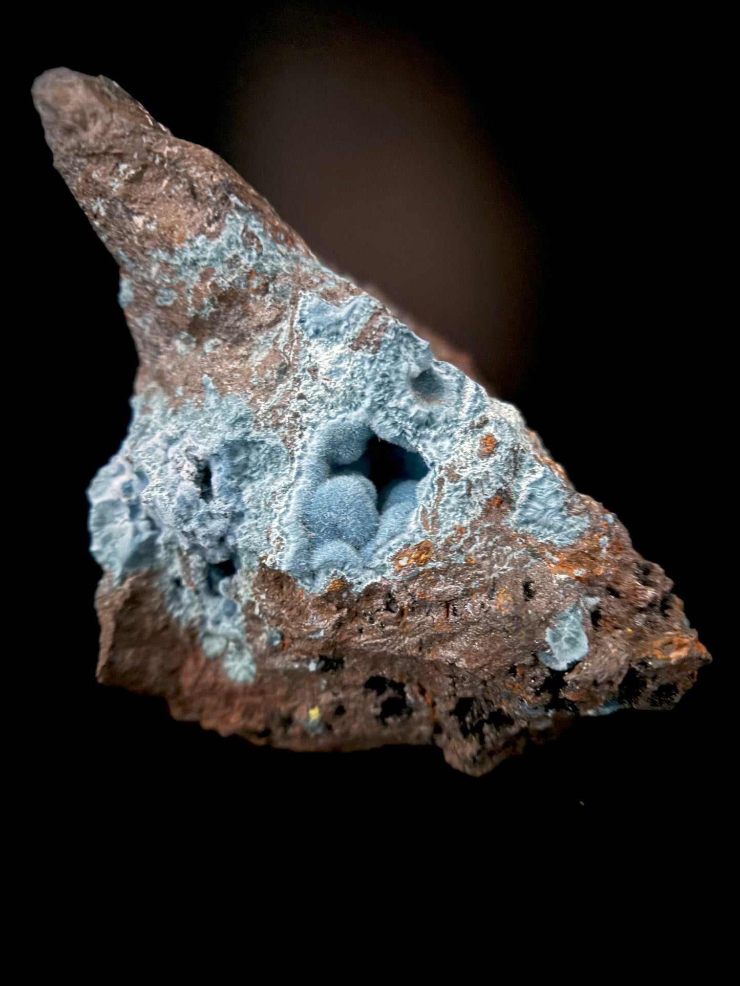 Velvet Shattuckite and Manganese with Botryoidal in Vugs 383g