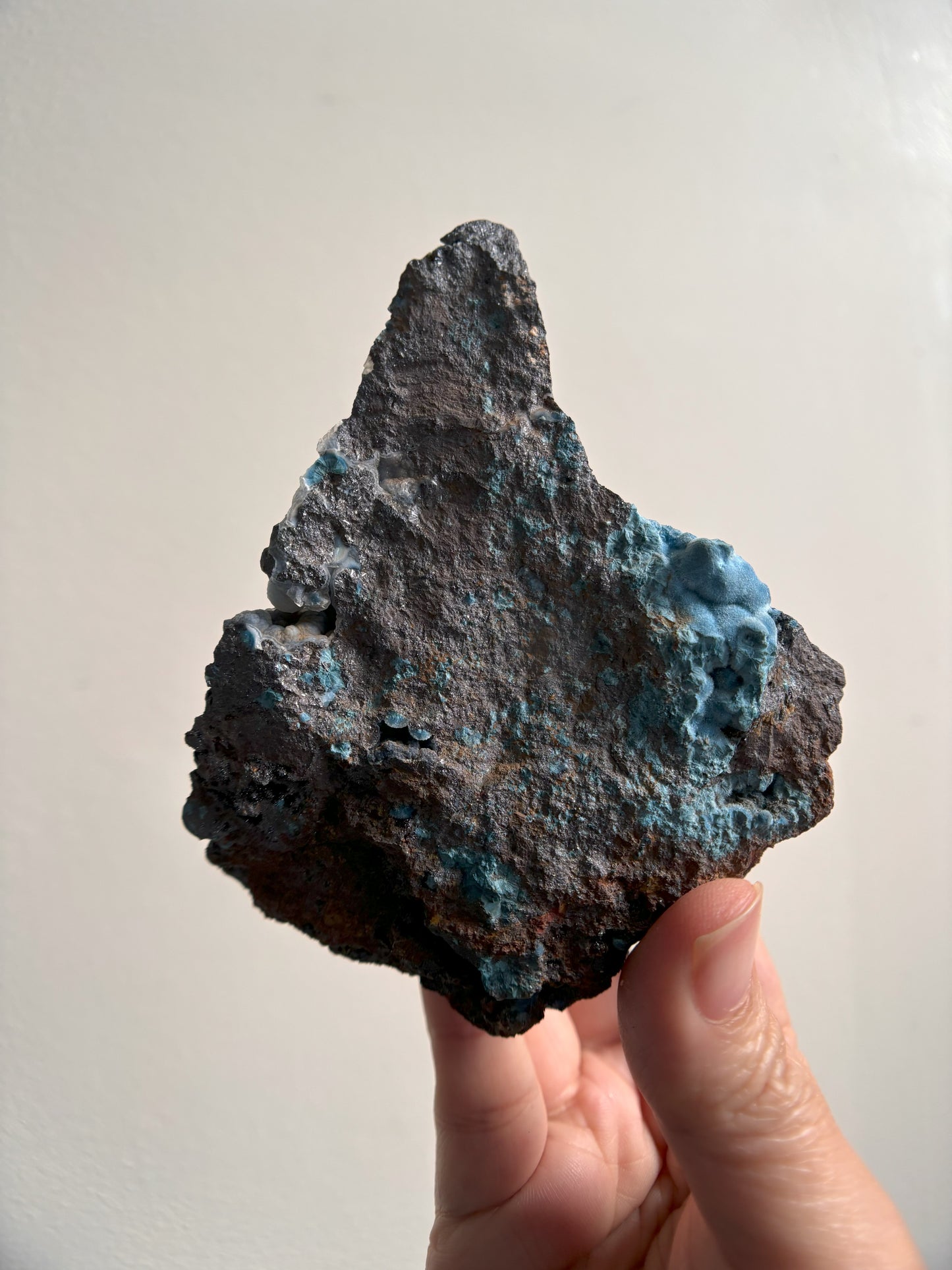 Velvet Shattuckite and Manganese with Botryoidal in Vugs 383g